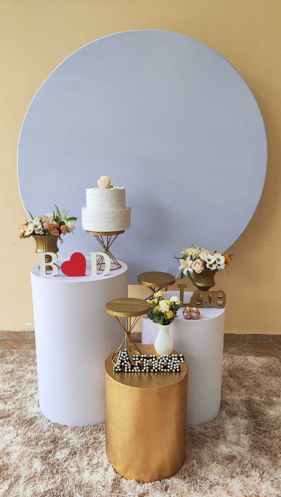 Casamento e Noivado Branco com Dourado Kit Br