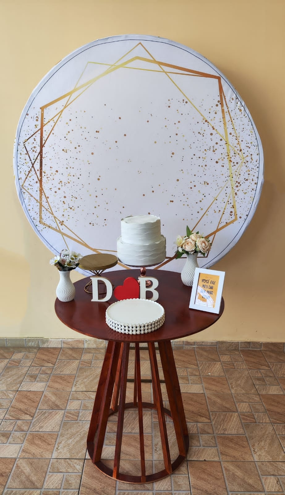 Casamento e Noivado Branco com Glitter e Dour