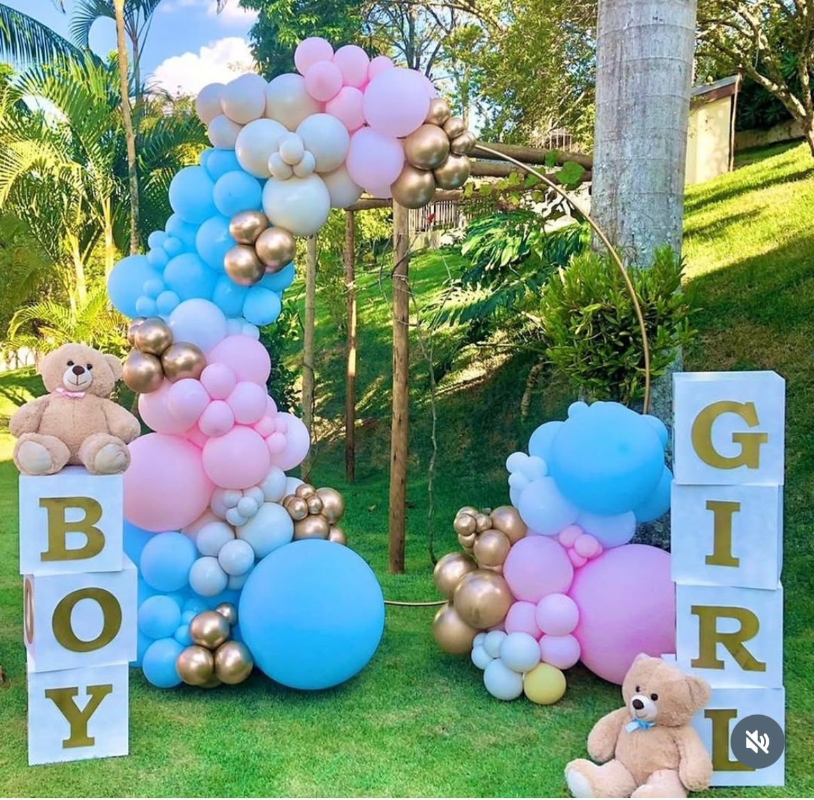 Chá Revelação com Bexigas e Cubos Kit Diamant