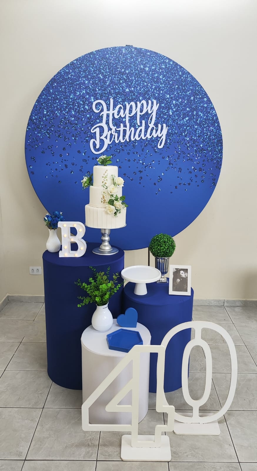 Azul com Glitter Feminino Kit Bronze III