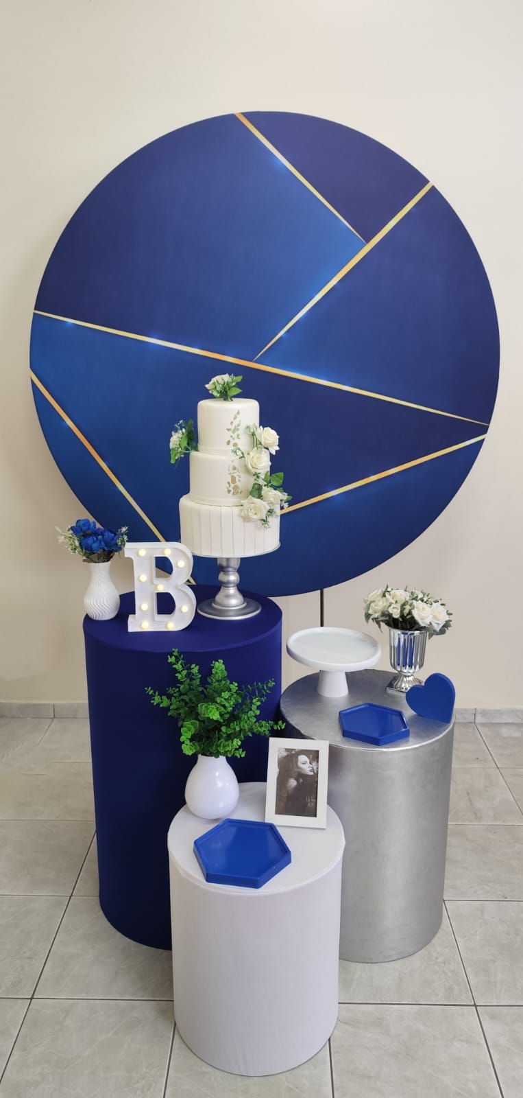 Azul Escuro com Prata Kit Bronze II