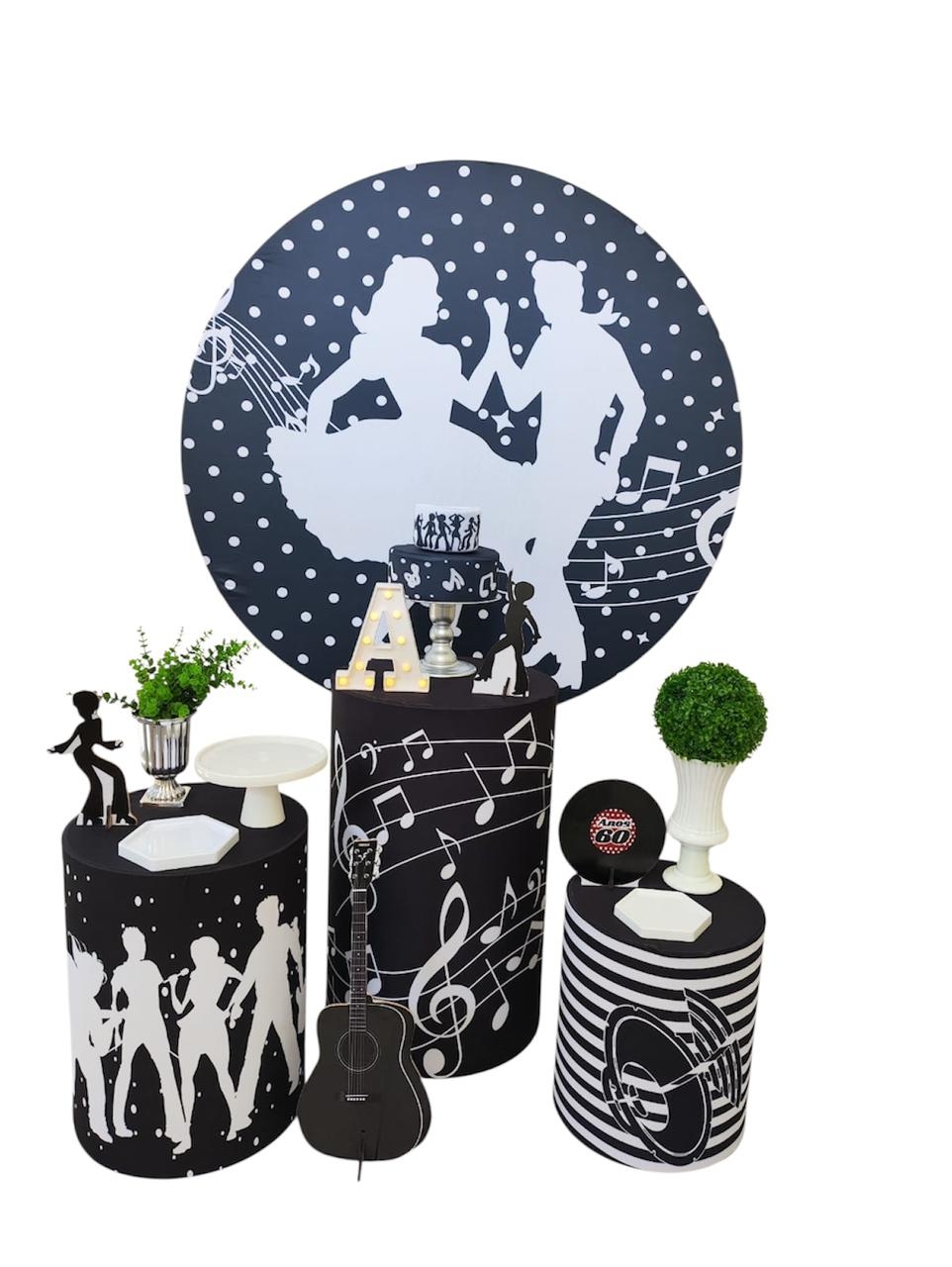  Anos 60 Masculino Kit Prata