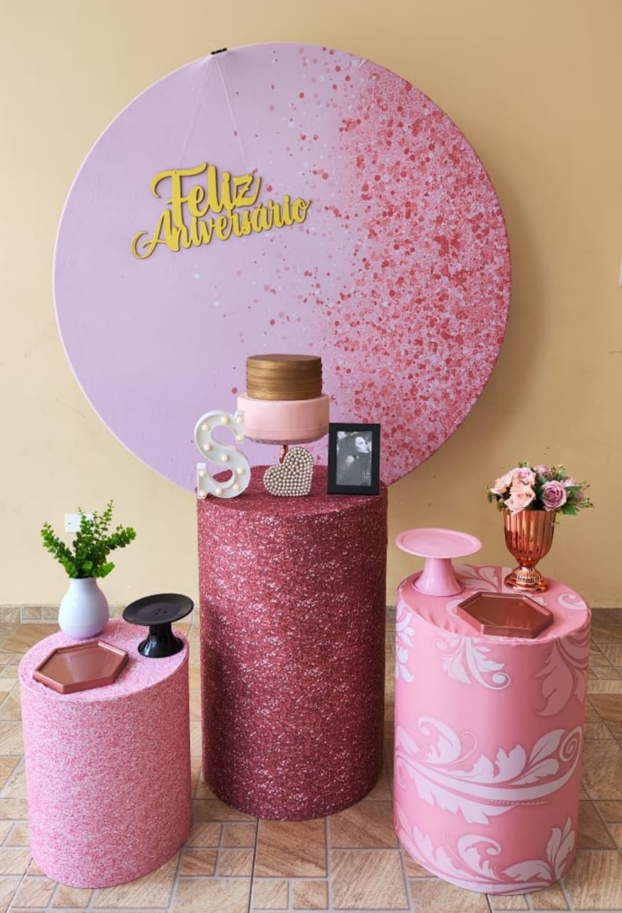 Rosa com glitter Rose Kit Prata