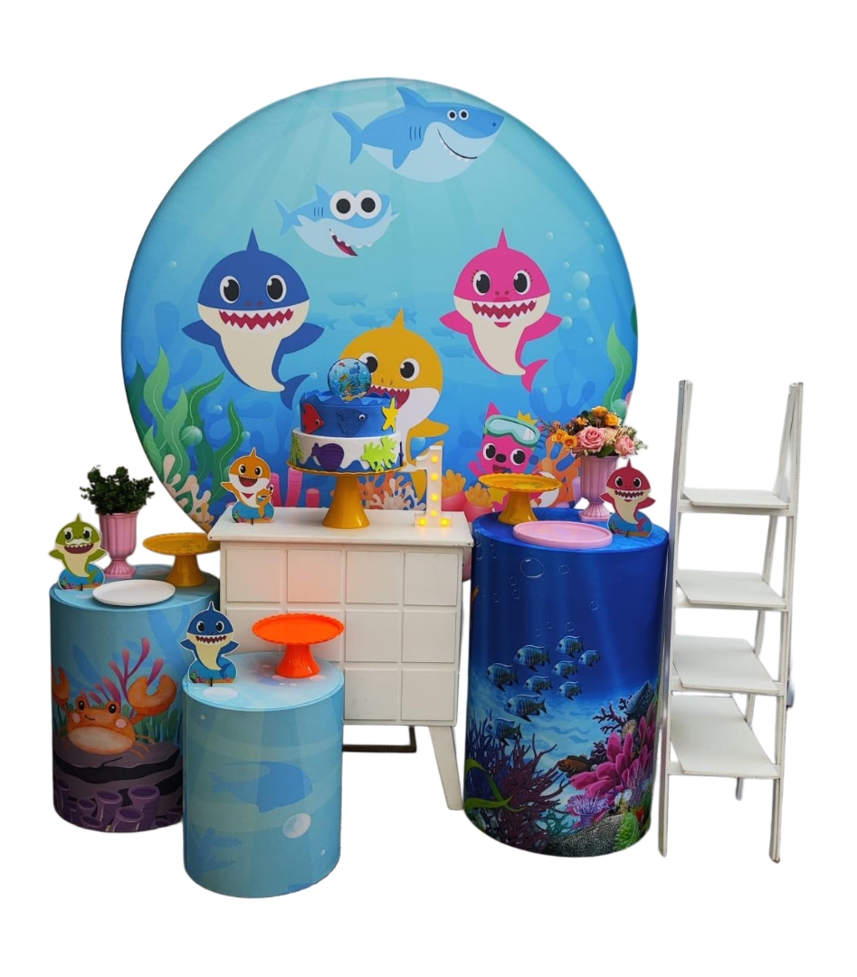 Baby Shark Menina Kit Ouro 