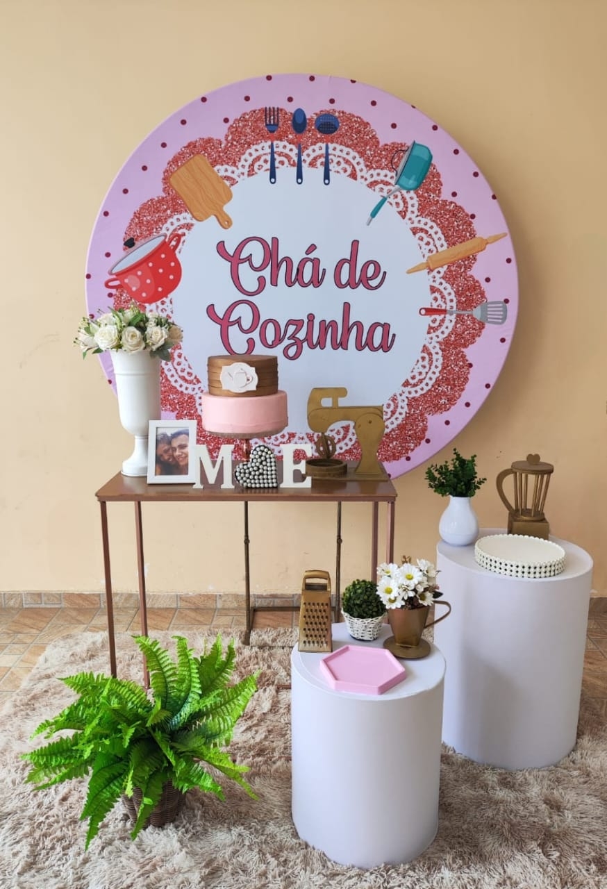 Chá de Cozinha Rosa Kit Ouro 