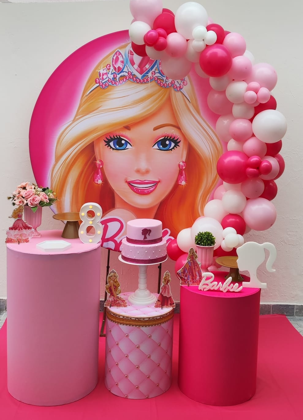 Barbie Kit Prata com bexigas
