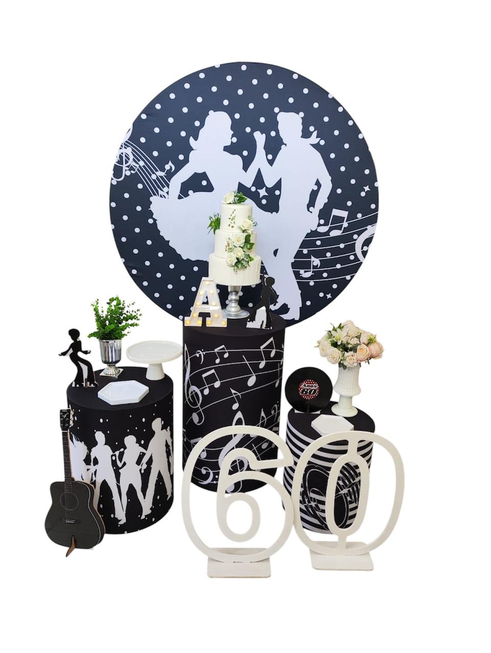  Anos 60 Feminino kit Prata 