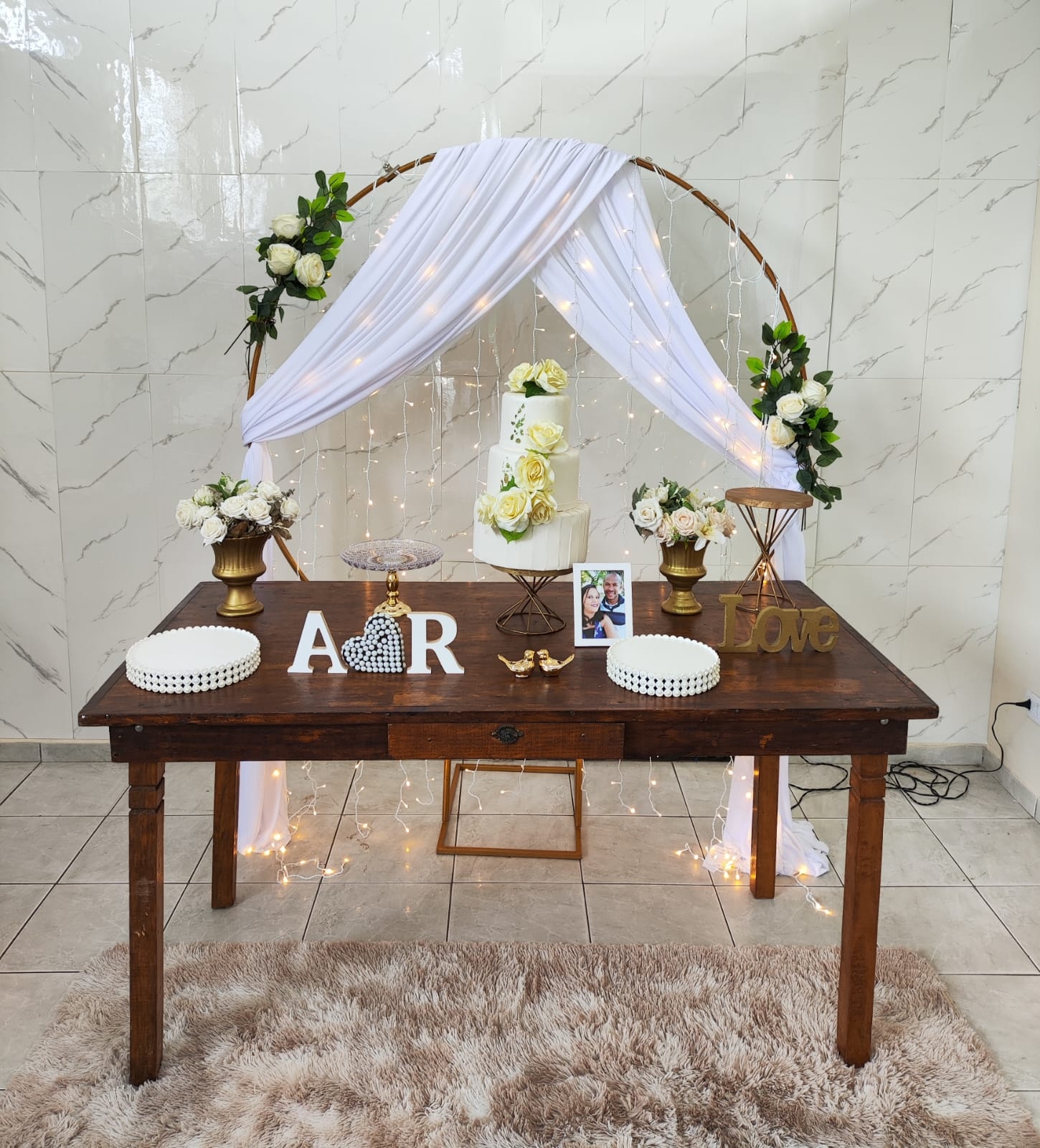  Casamento e Noivado Cortina de Led no Arco r