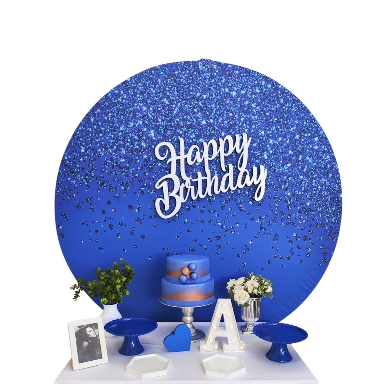 Azul com Glitter Feminino Kit Bronze