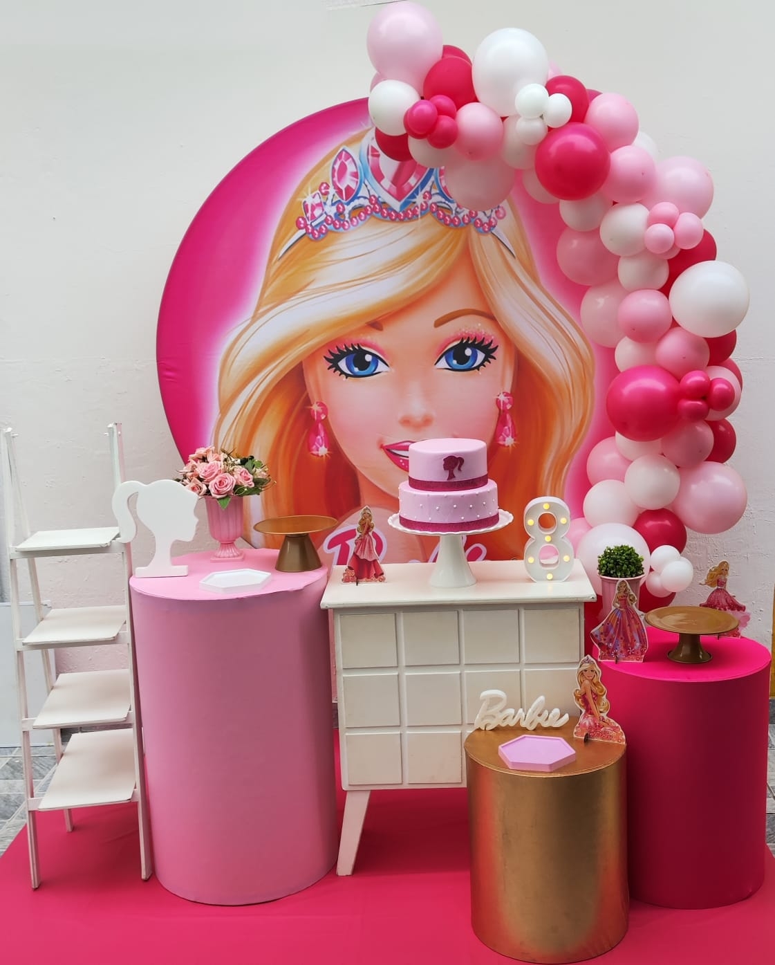 Barbie Kit Ouro com bexigas