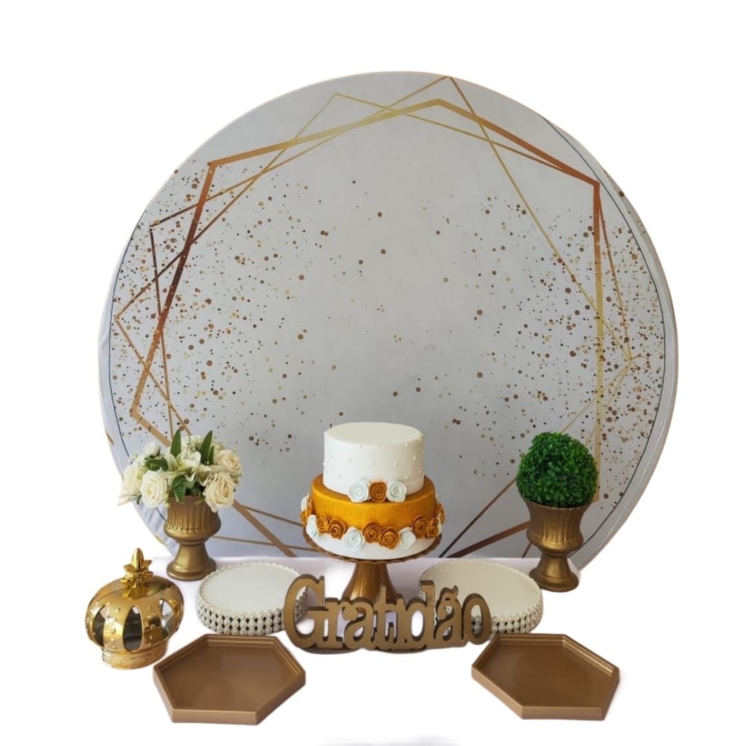 Branco com Dourado Kit Bronze