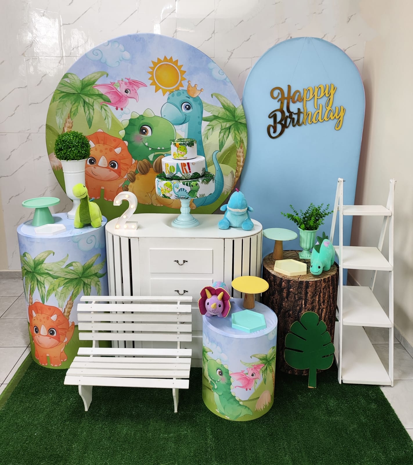 Dinossauro Baby 2 Menino Kit Diamante