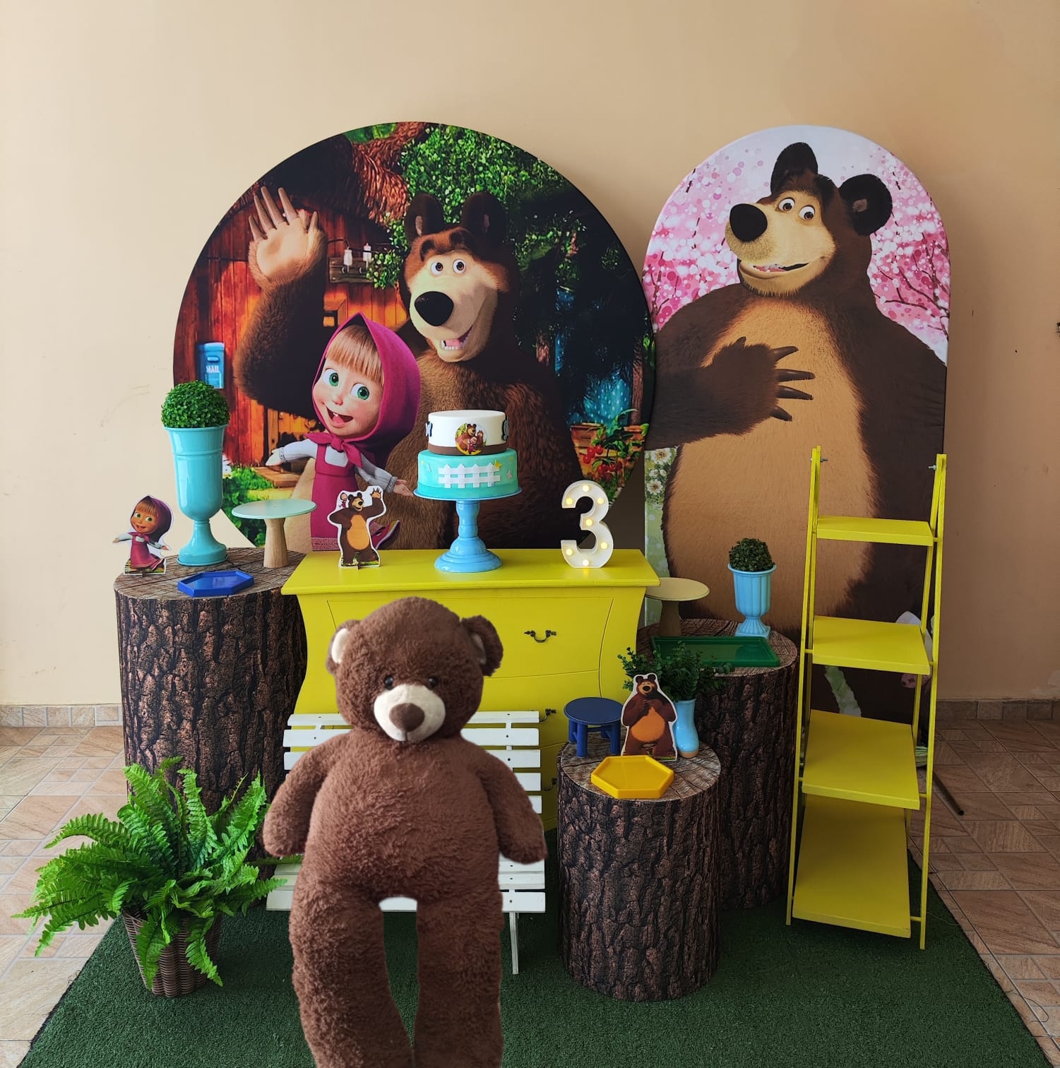 Masha e Urso Menino kit Diamante 