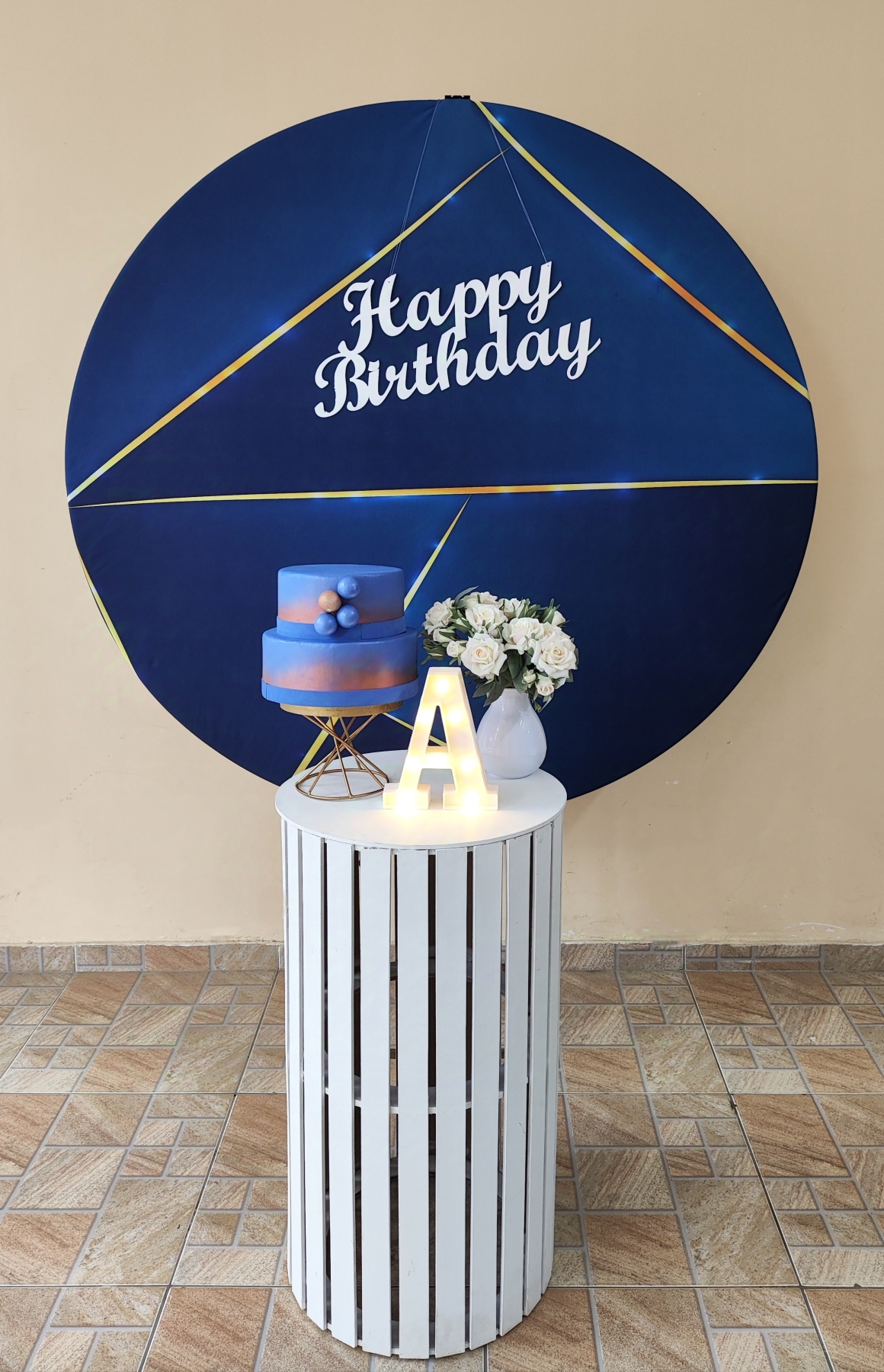 Azul Escuro com dourado Kit Ouro