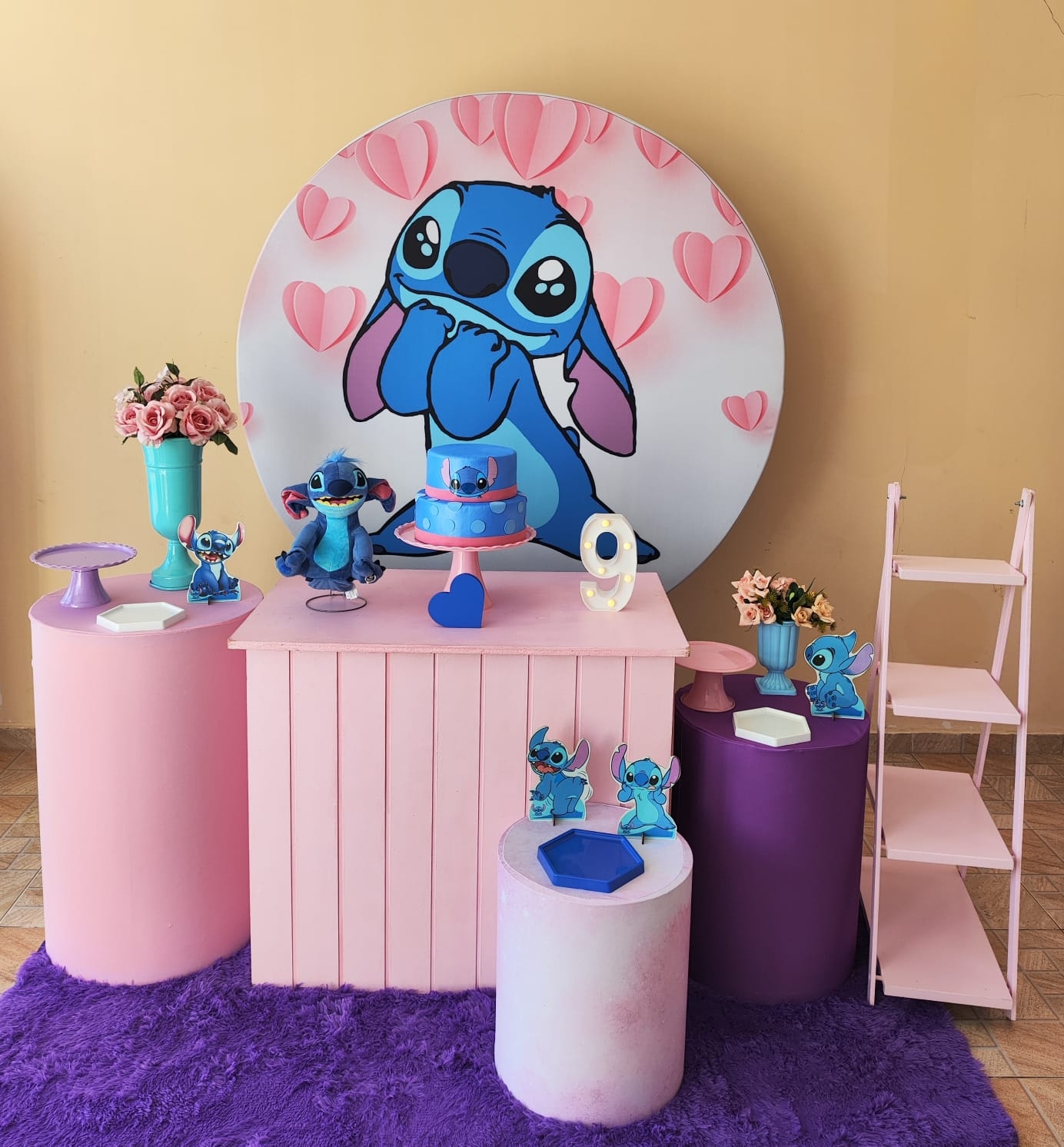 Stitch corações Kit Ouro