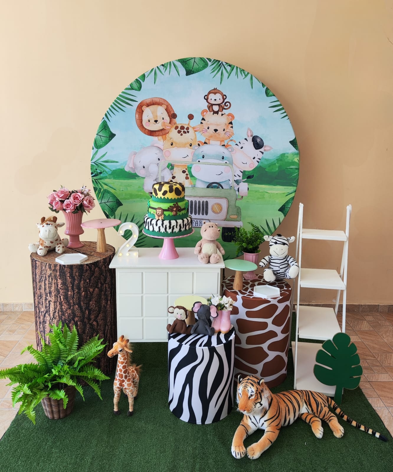 Safari Capa Verde Menina Kit Diamante