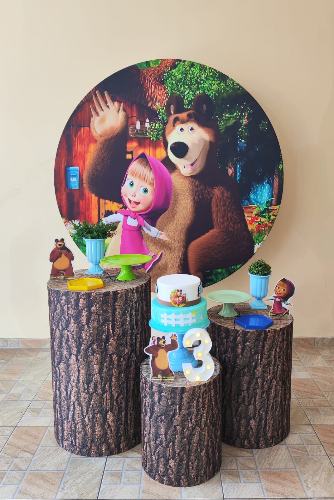 Masha e Urso Menino kit Prata