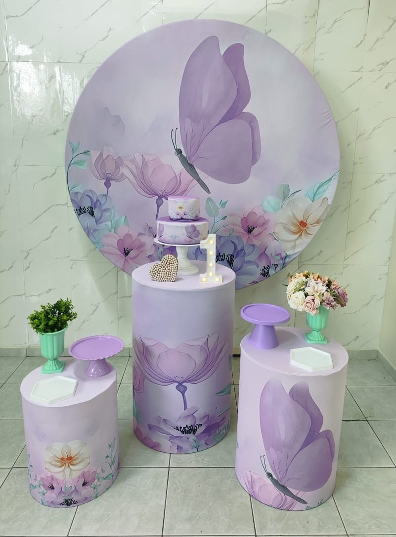 Borboleta Lilás Kit Prata 