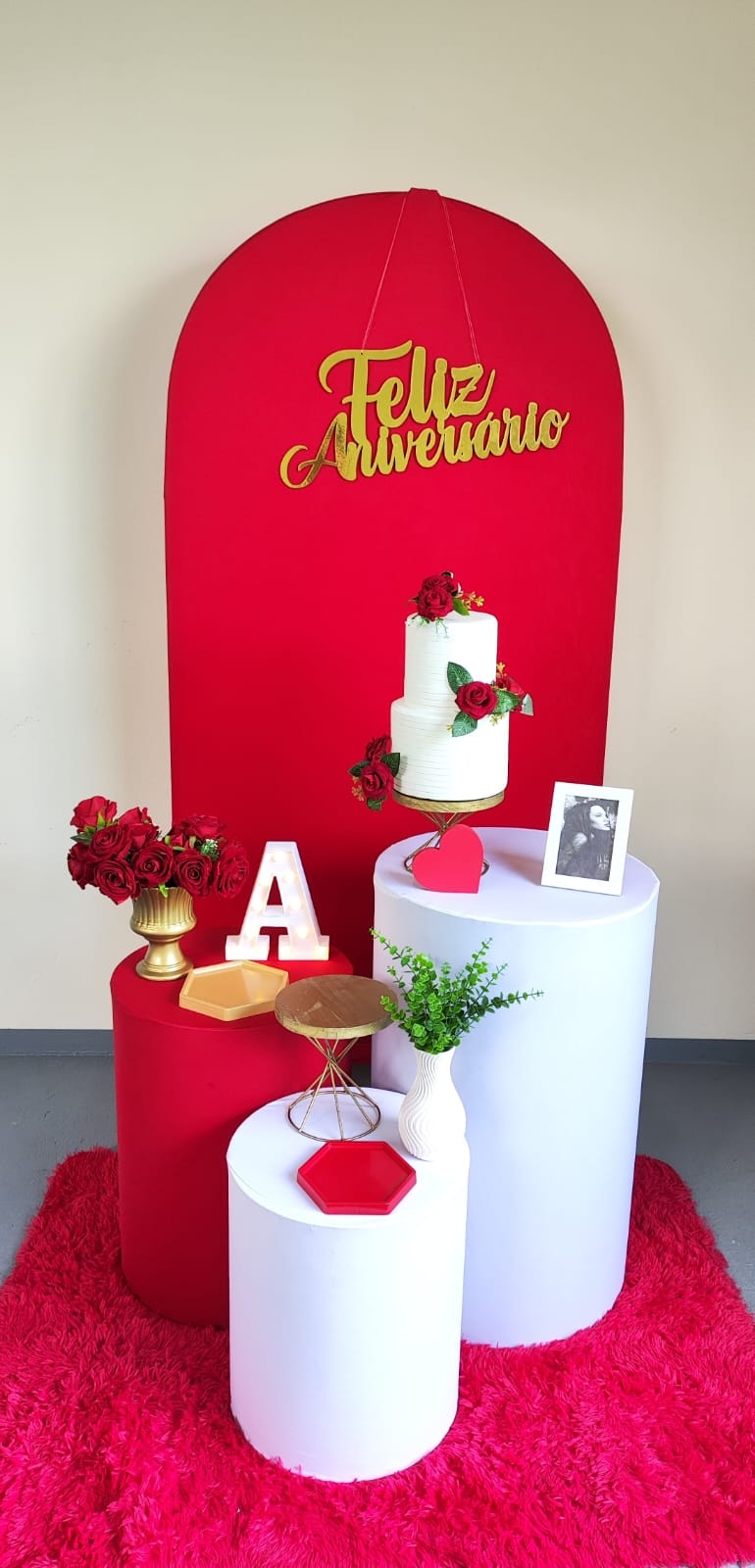 Aniversário Vermelho Kit Bronze