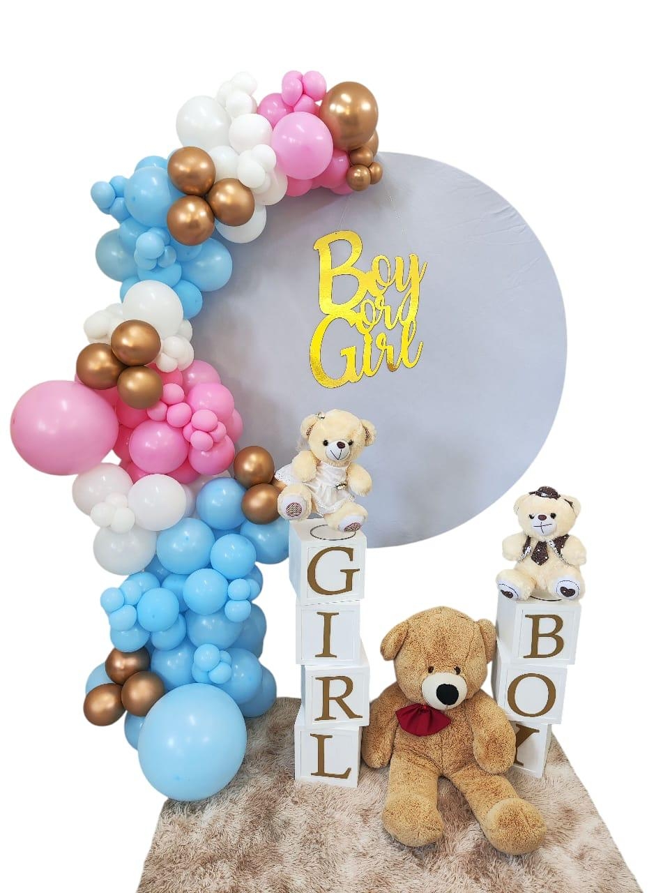 Chá Revelação com Bexigas e Cubos Kit Diamant