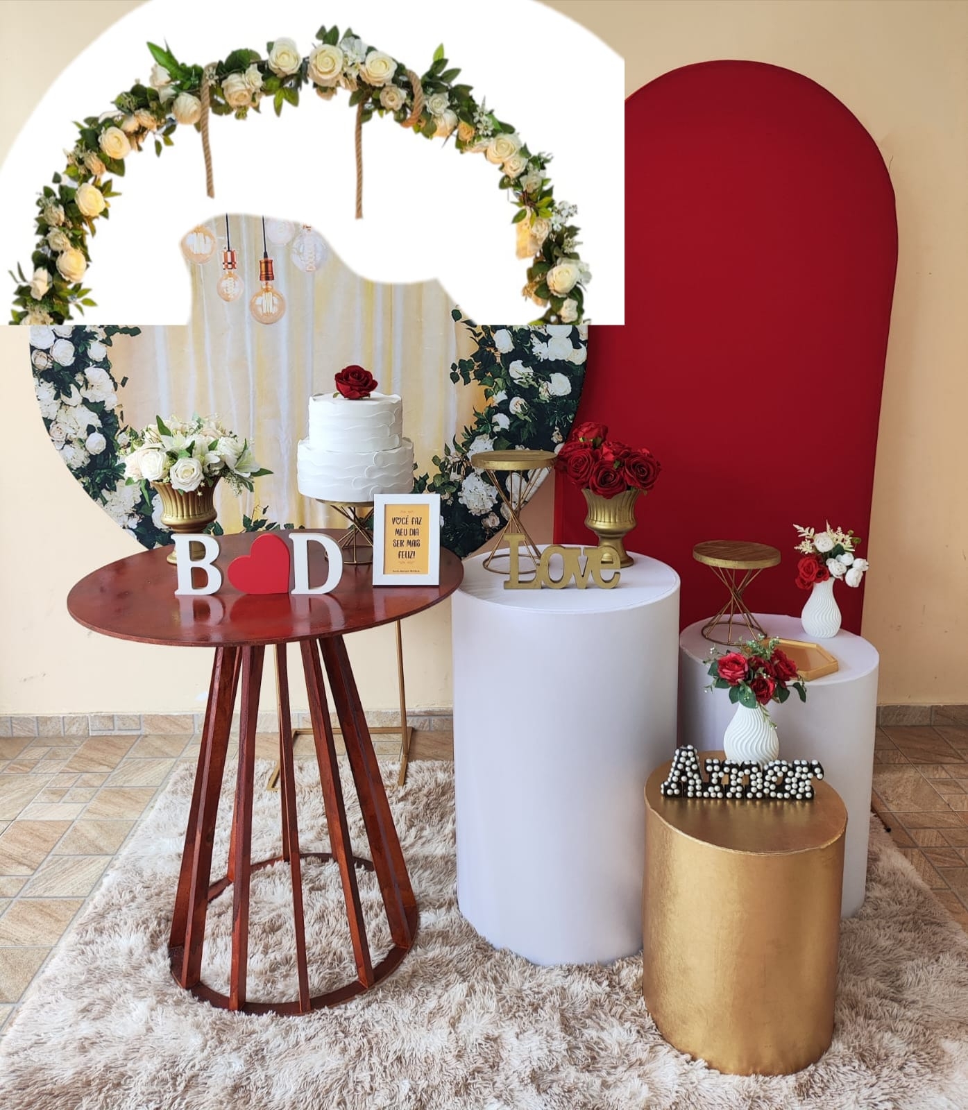 Casamento e Noivado Floral Verde e Branco Kit