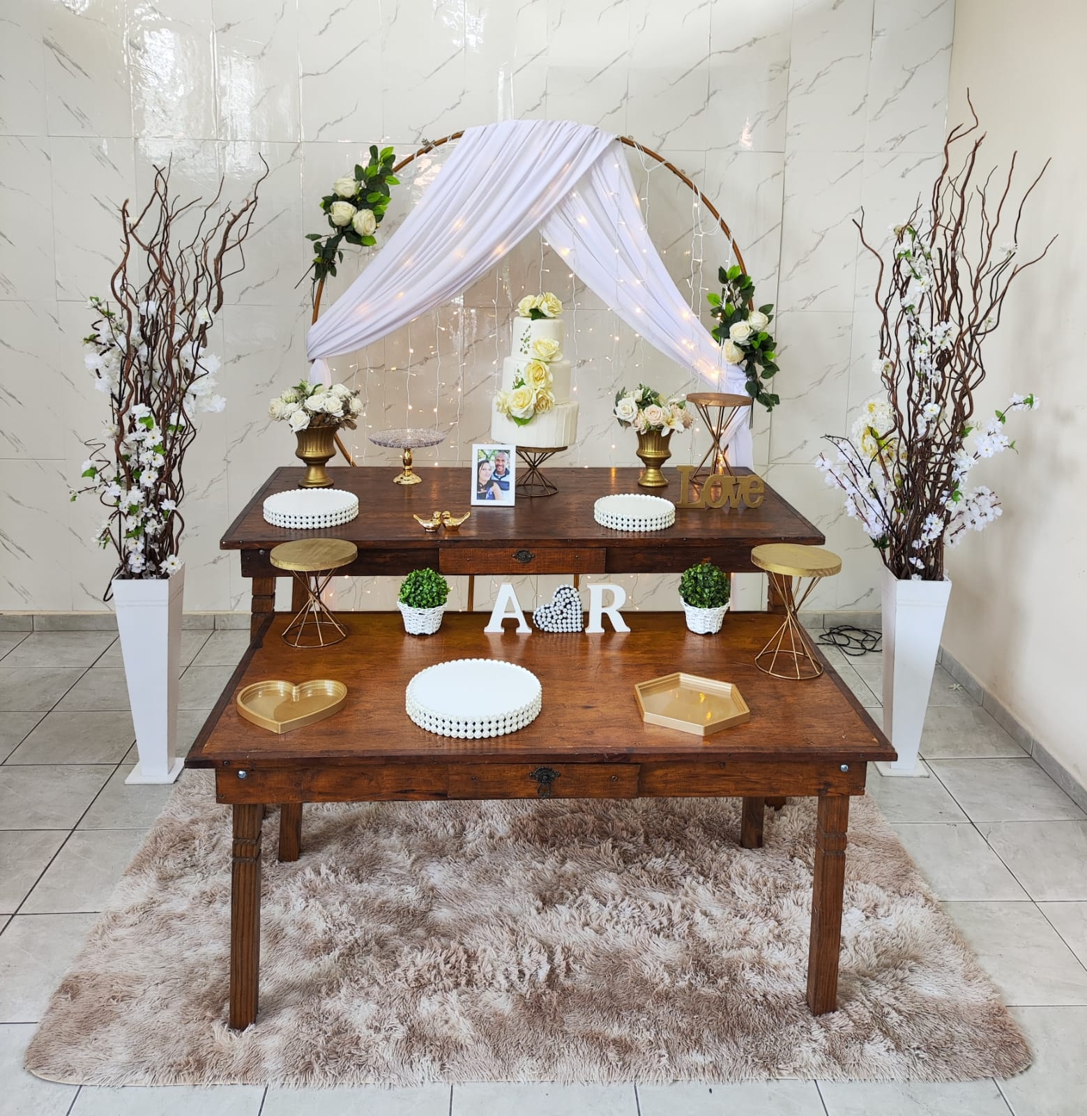  Casamento e Noivado Cortina de Led no Arco r