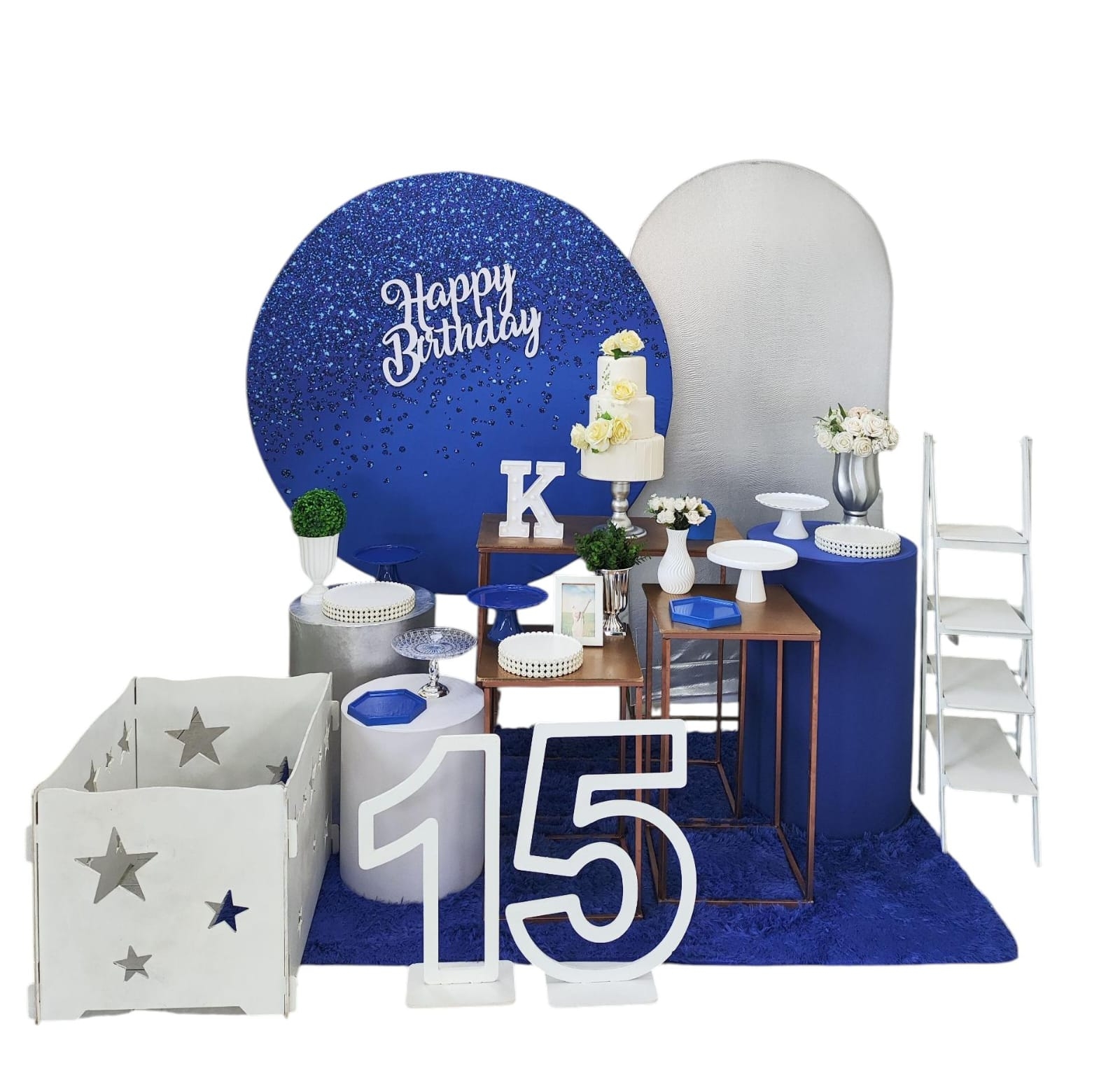 Azul Escuro com Prata kit Platino II