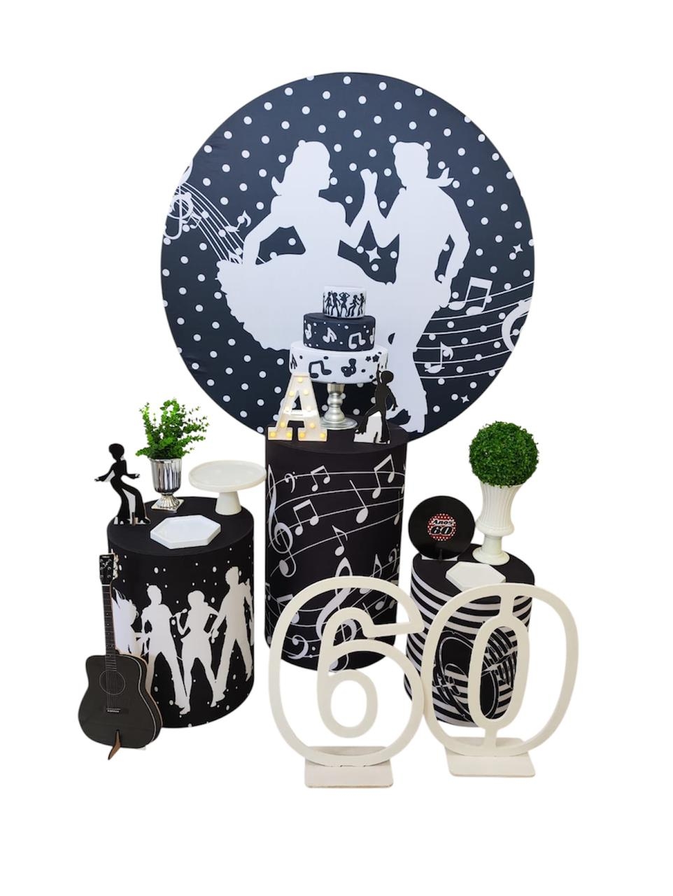  Anos 60 Masculino Kit Prata