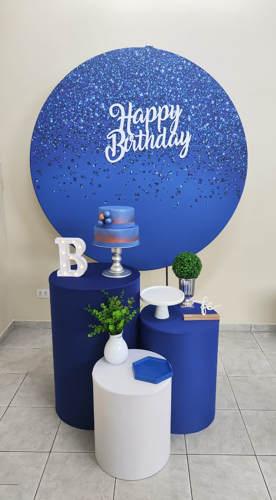 Azul com Glitter Masculino Kit Bronze III