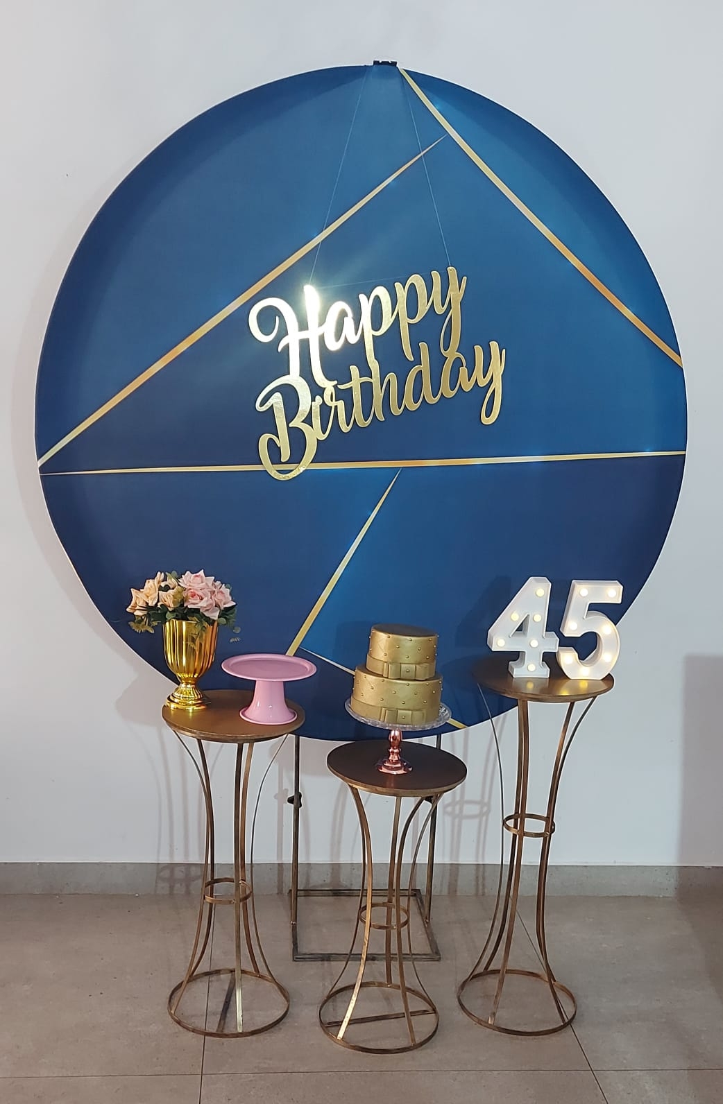 Azul Escuro com Dourado Kit Ouro