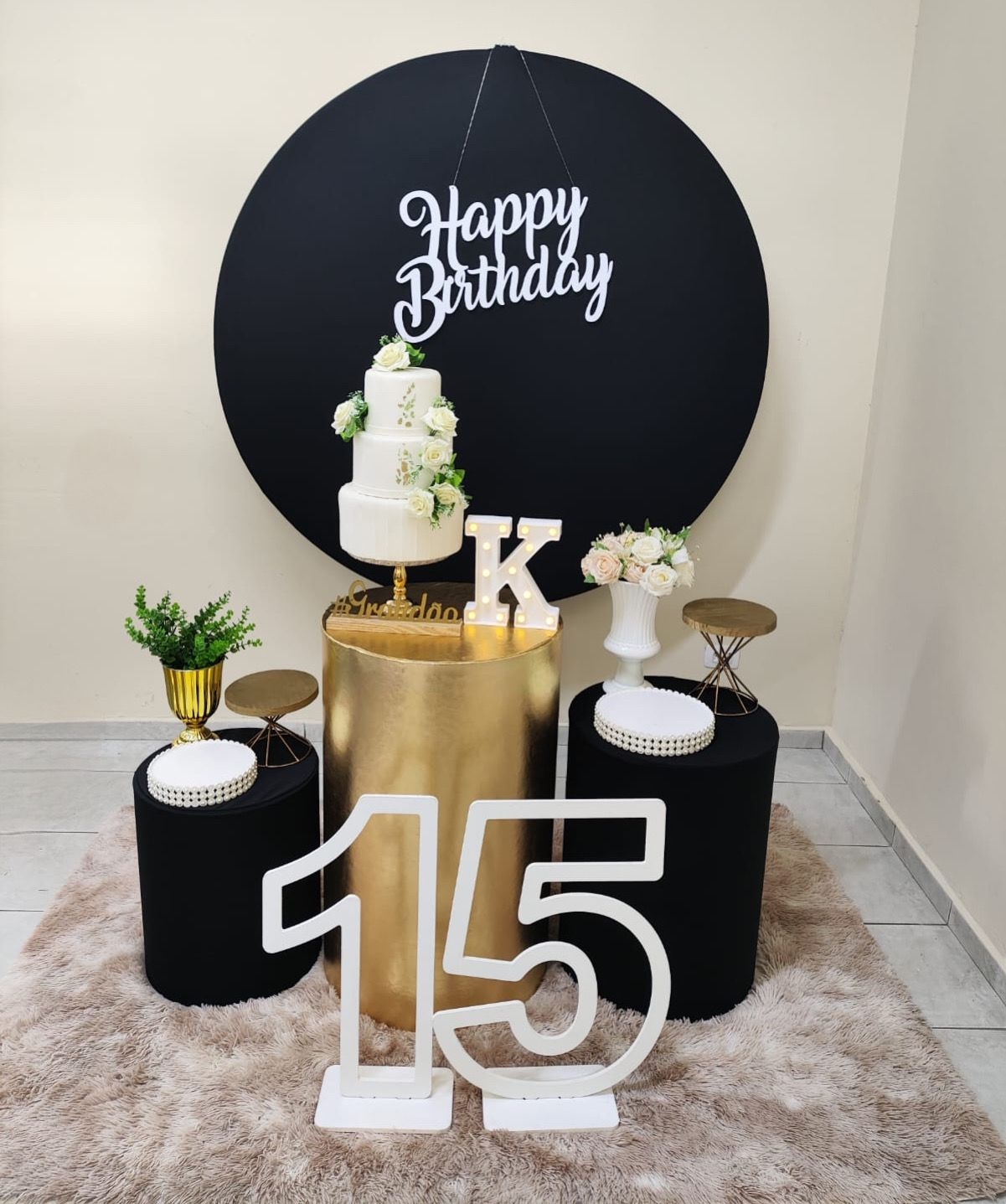 Preto com Dourado Feminino Kit Bronze III