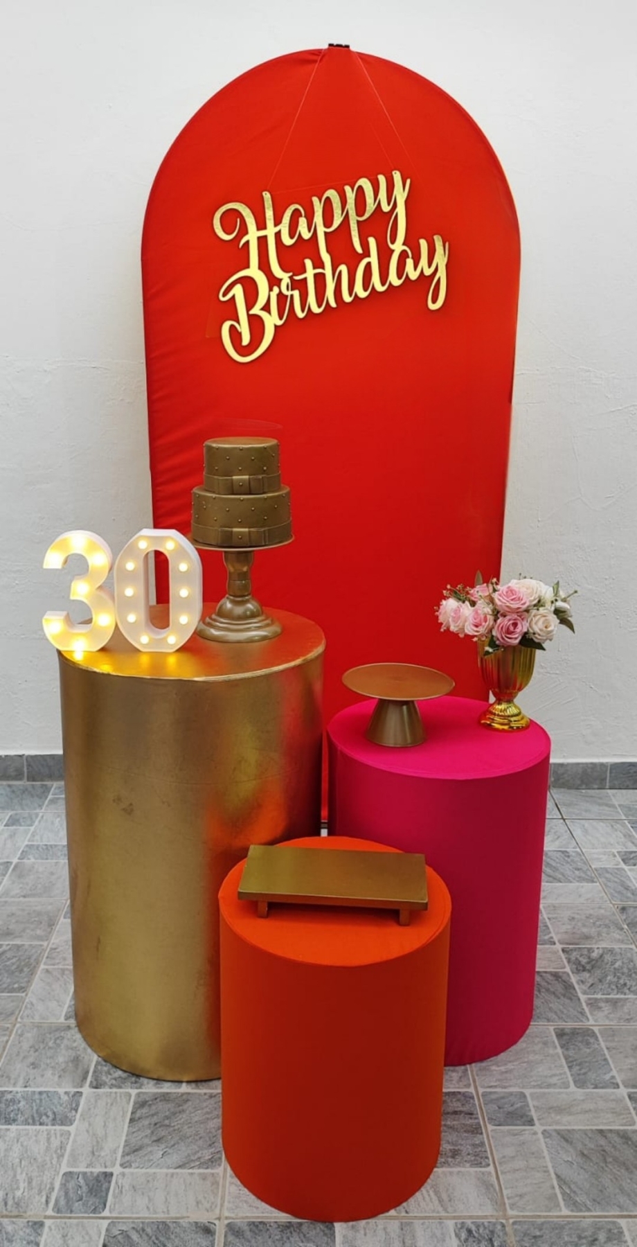 Laranja e Pink Kit Prata