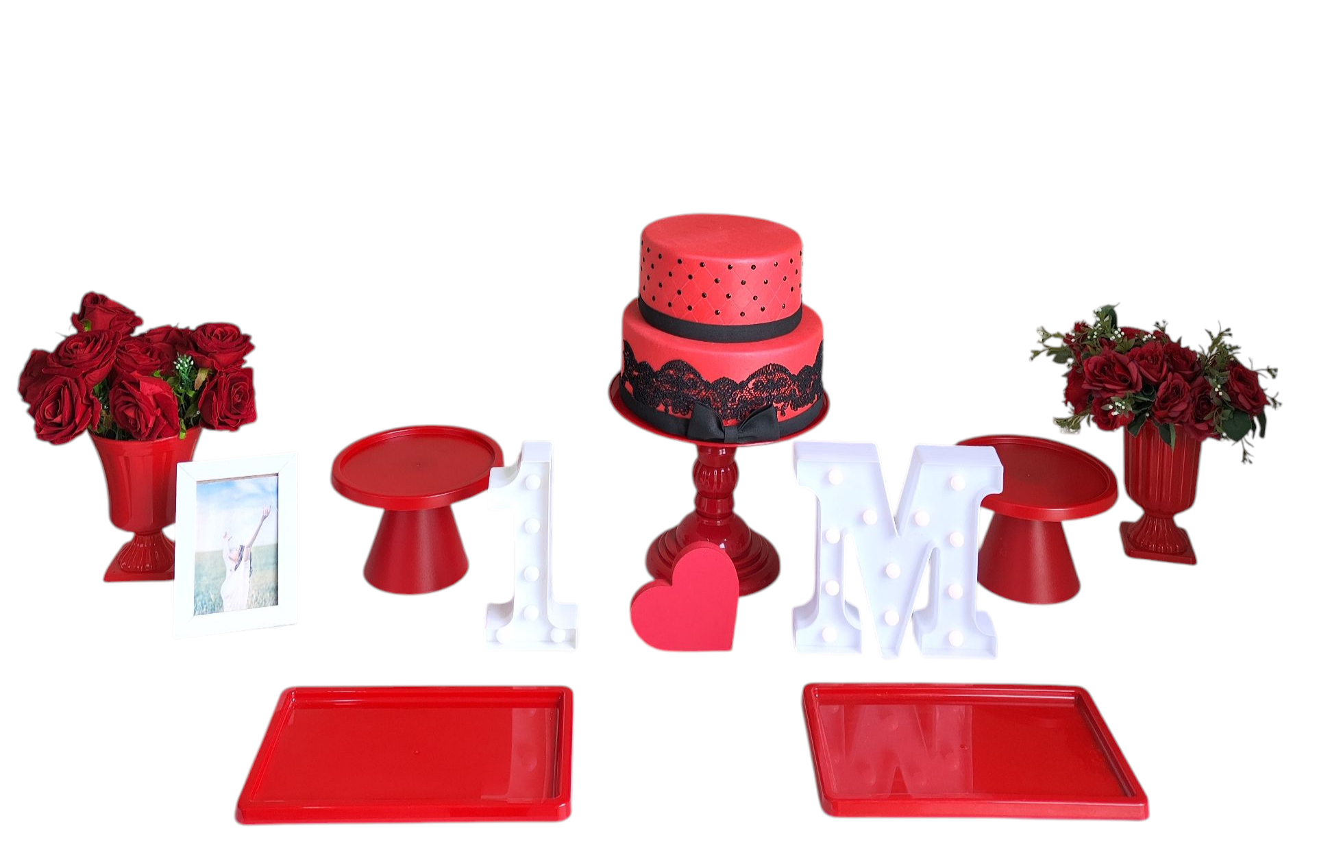 Aniversário Vermelho Kit Cantinho + Mesa