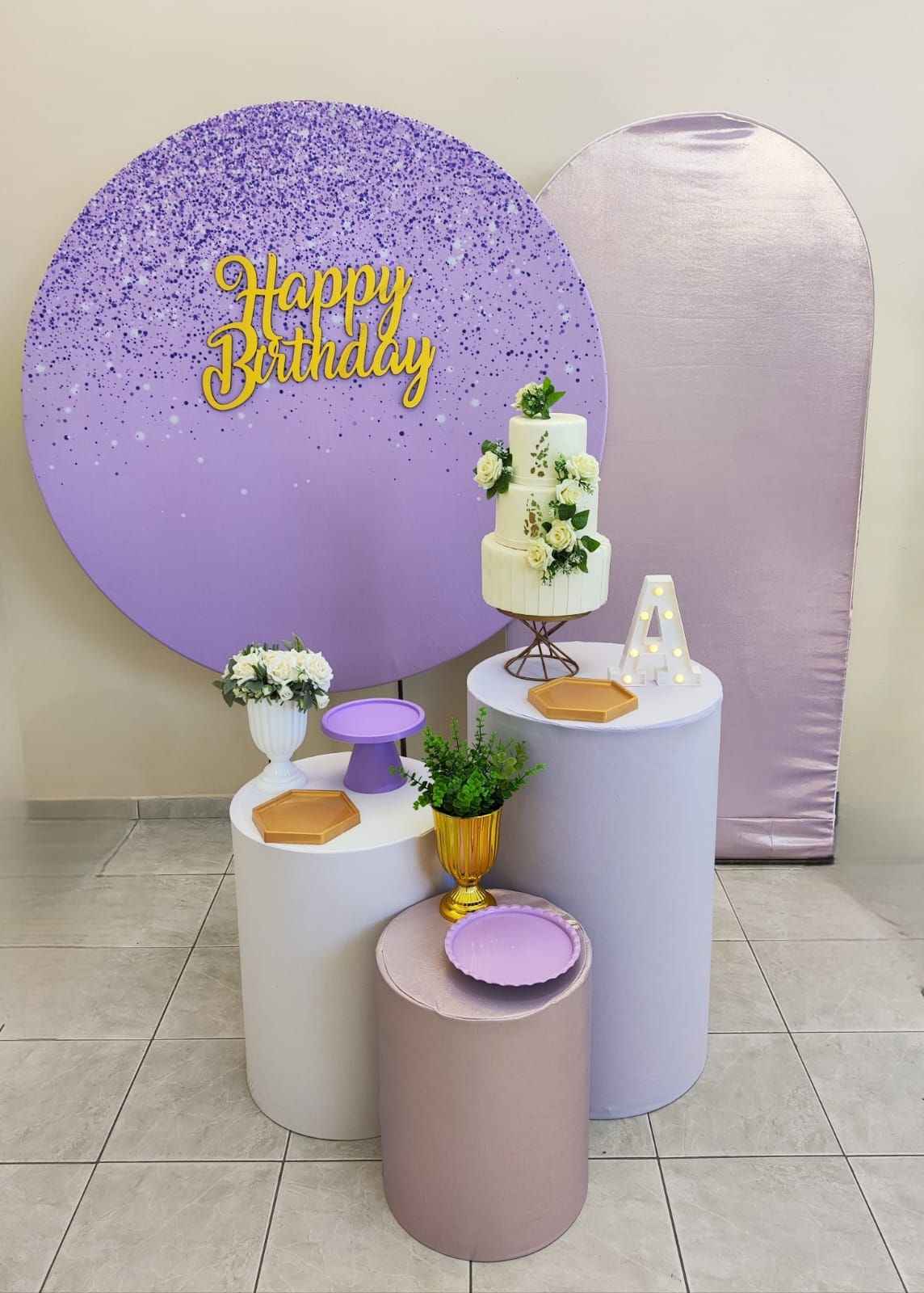 Glitter lilas Modelo 2 Kit Prata com Romano
