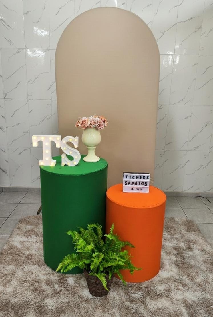 Bege com Laranja e verde Kit Ouro