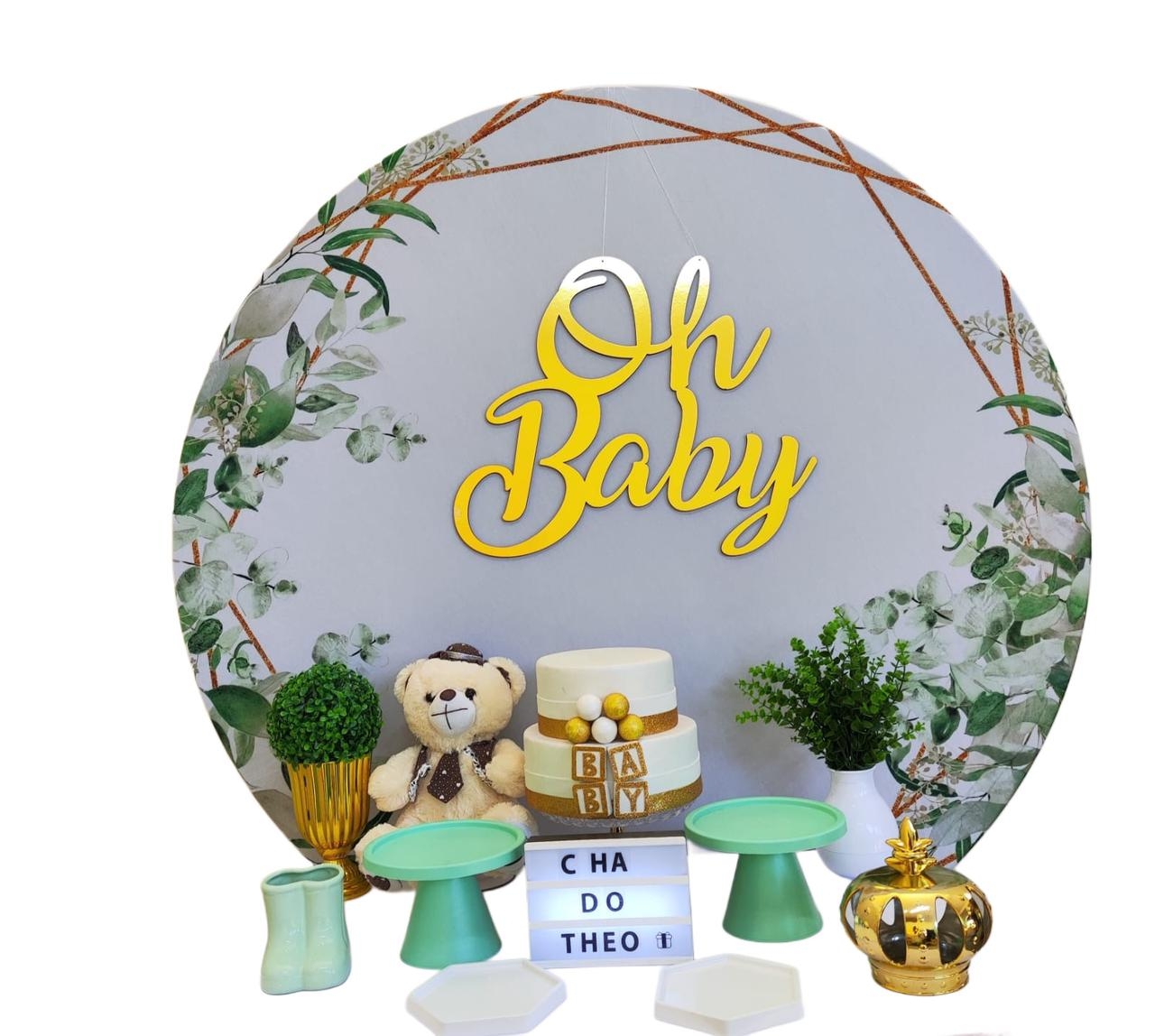 Chá de Bebê Verde Kit Bronze