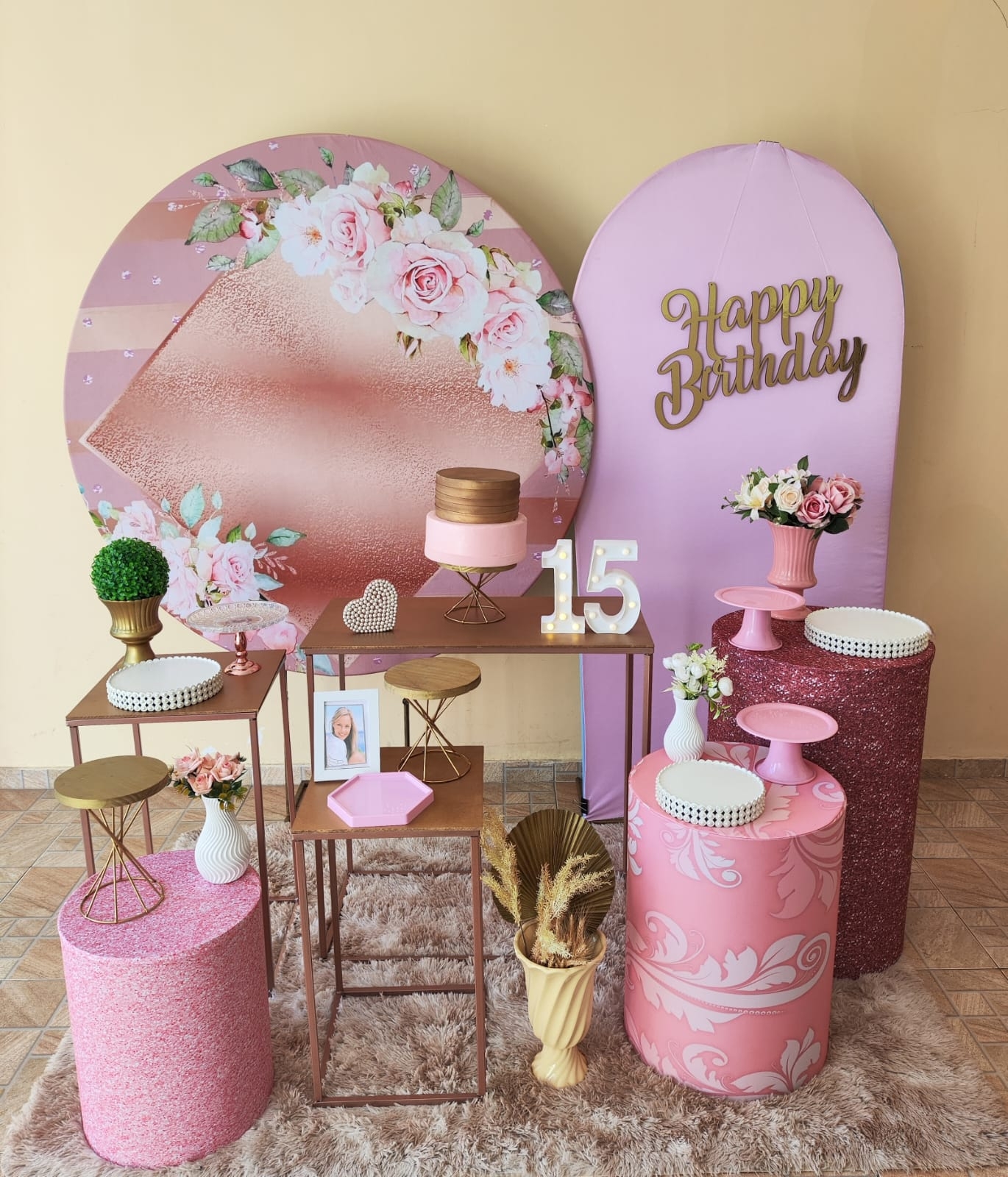 Rose com Flores Kit Platino