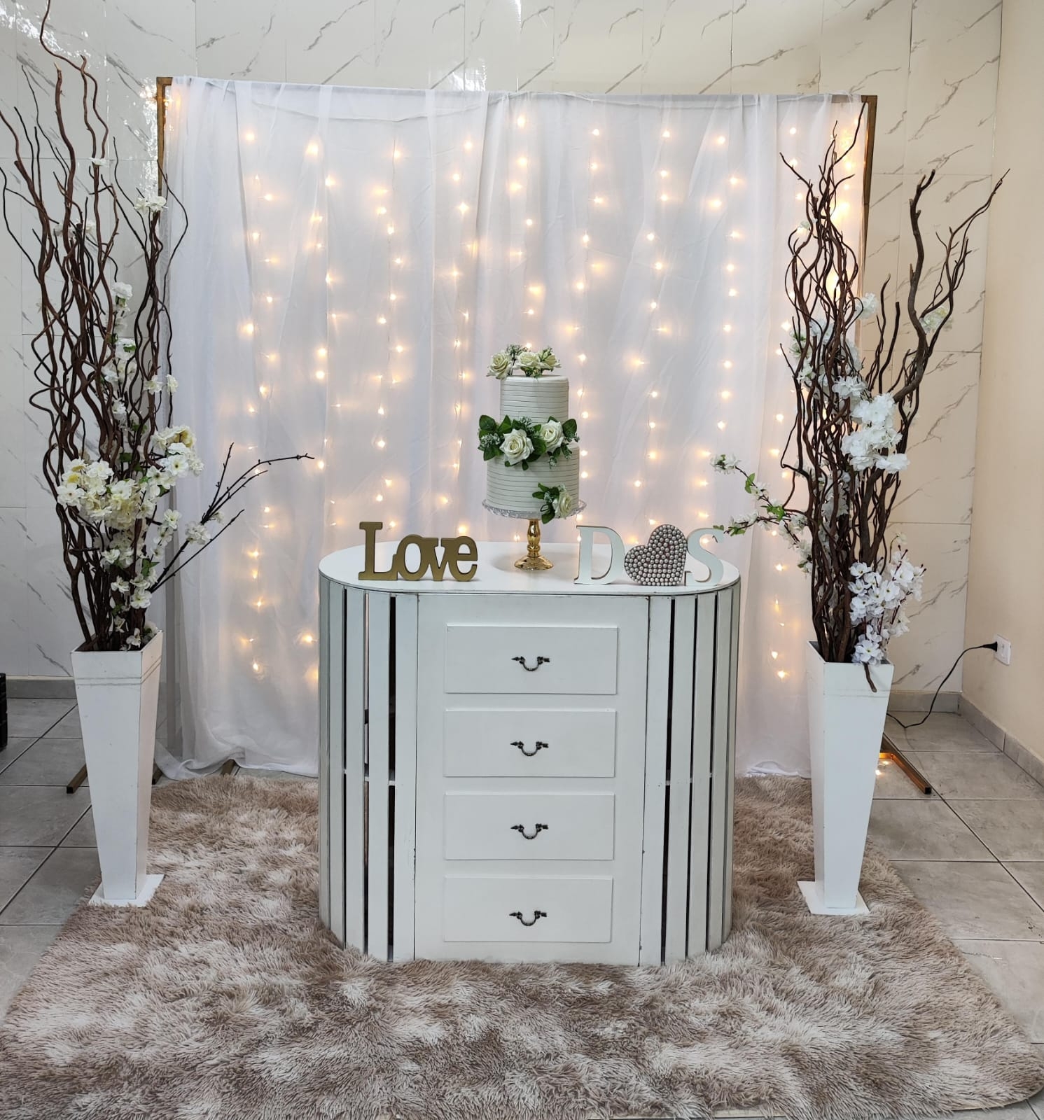  Casamento e Noivado Cortina de Led e Painel 