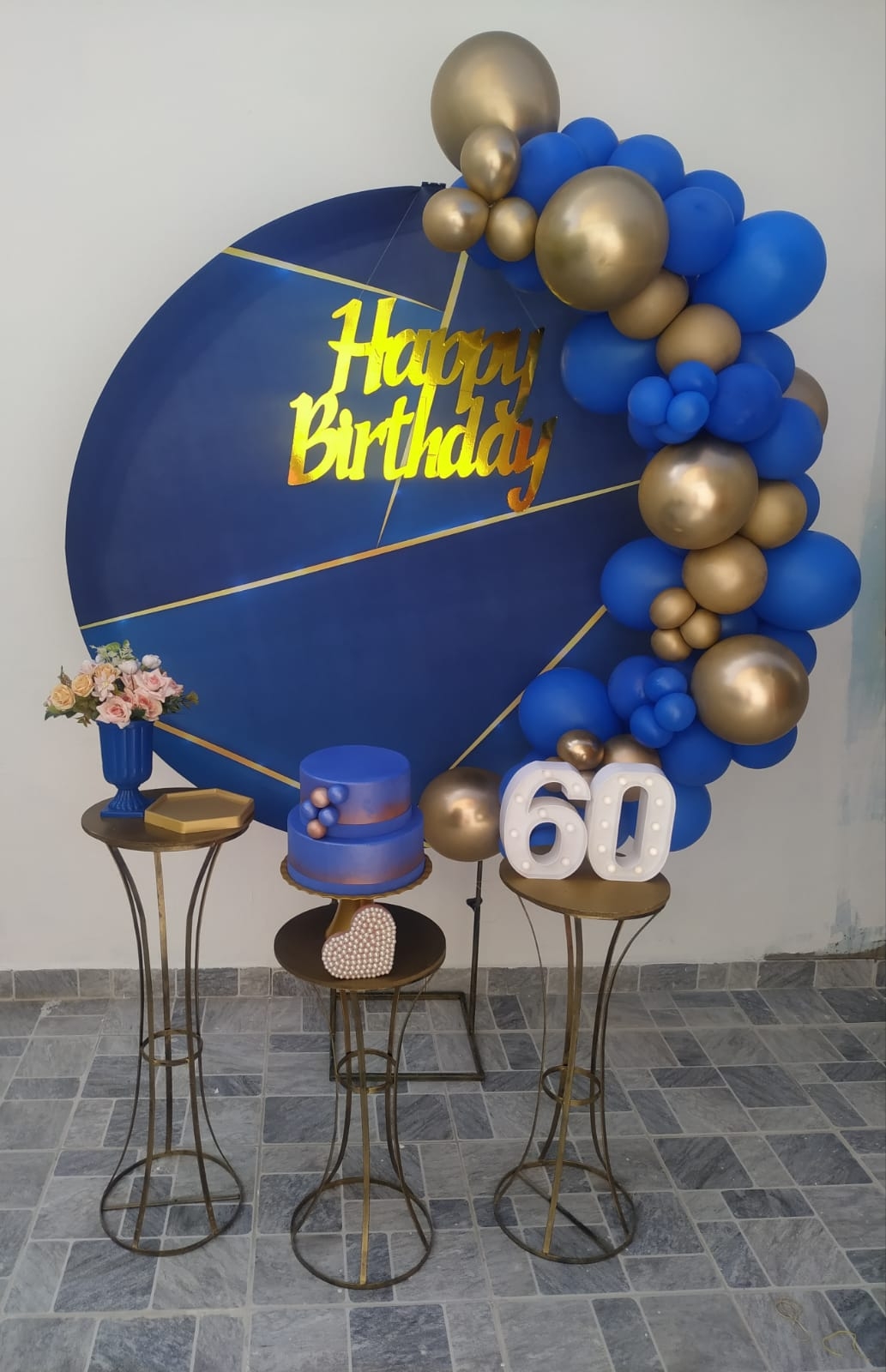 Azul Escuro com Dourado Kit Ouro