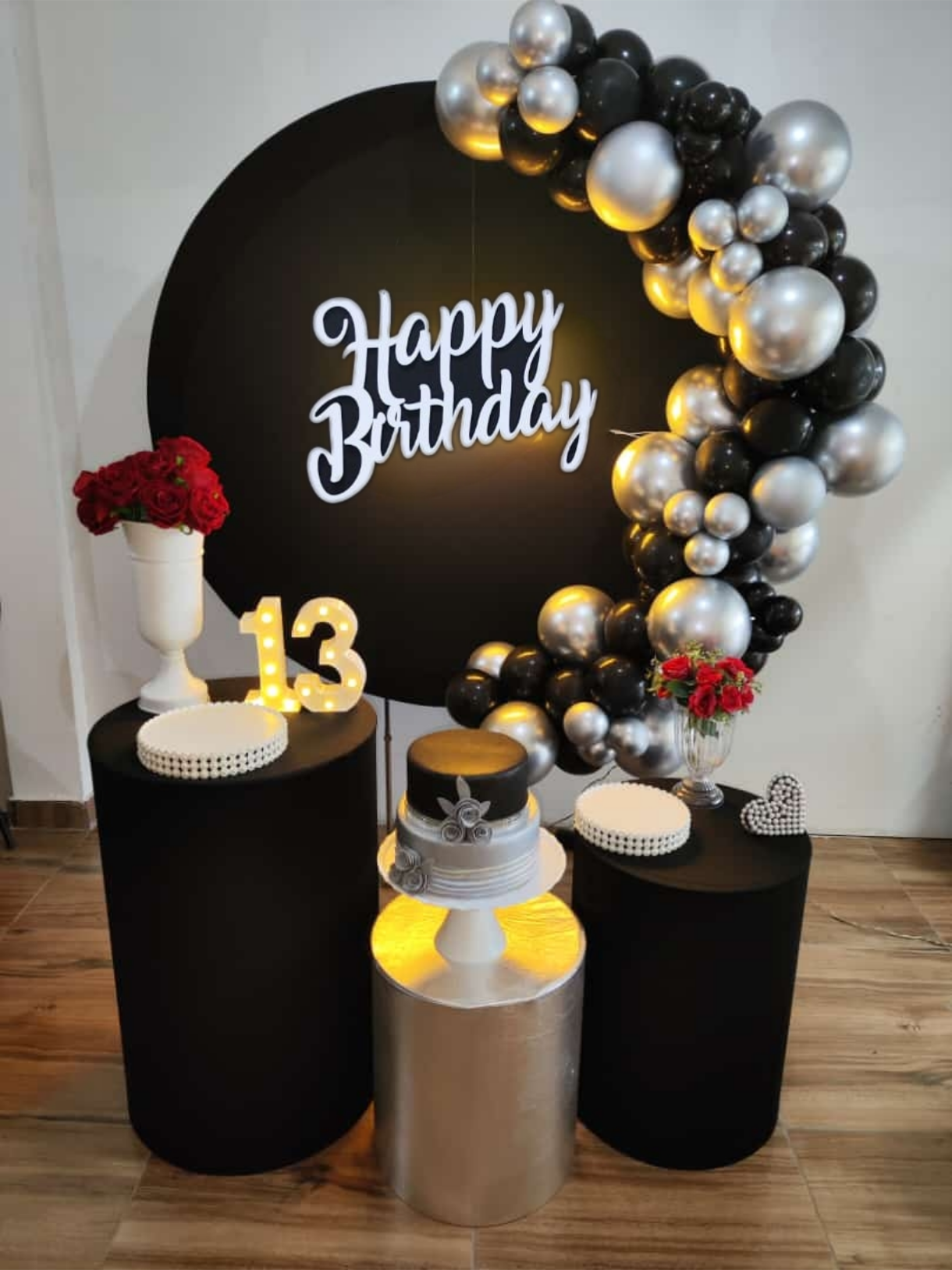 Preto com Prata Feminino Kit Bronze 