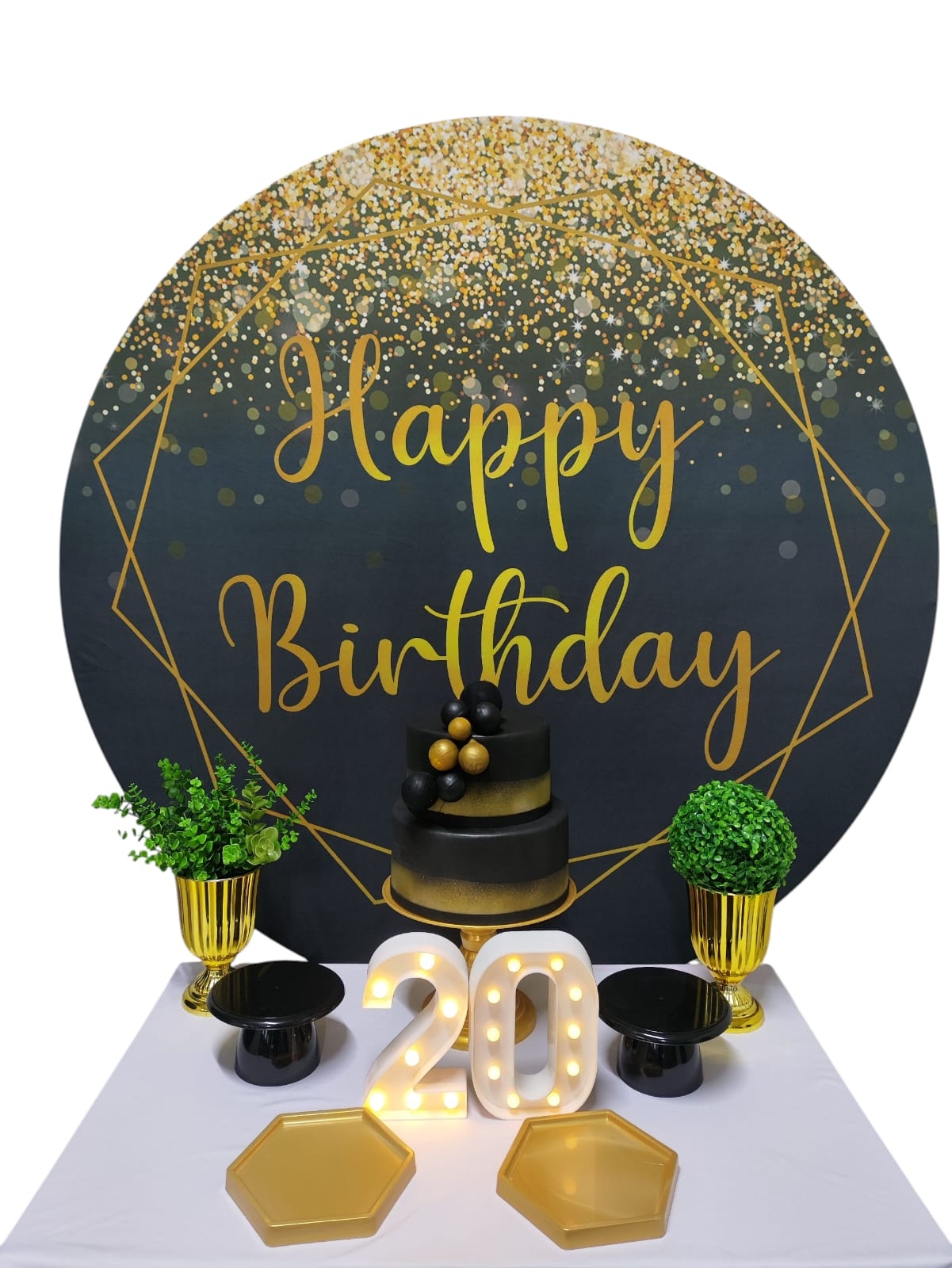 Preto com Dourado Masculino Kit Bronze