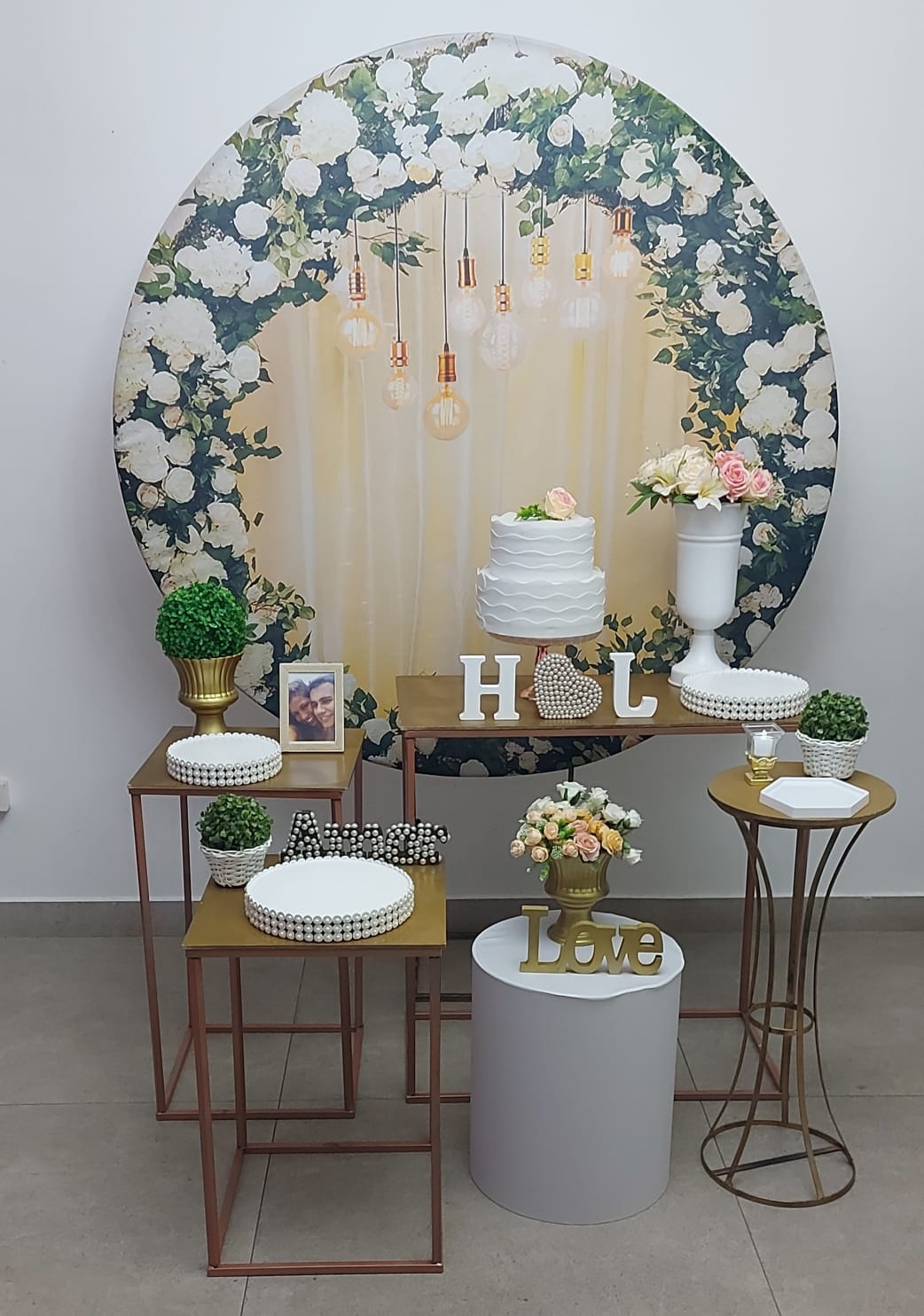 Casamento e Noivado Floral Verde e Branco Kit