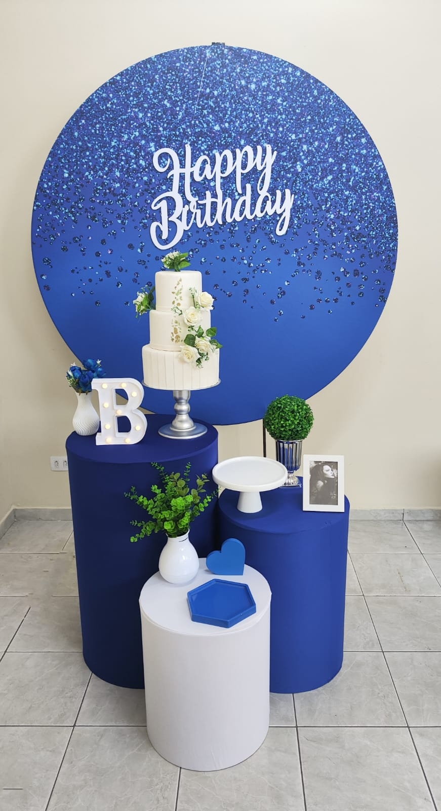 Azul com Glitter Feminino Kit Bronze II