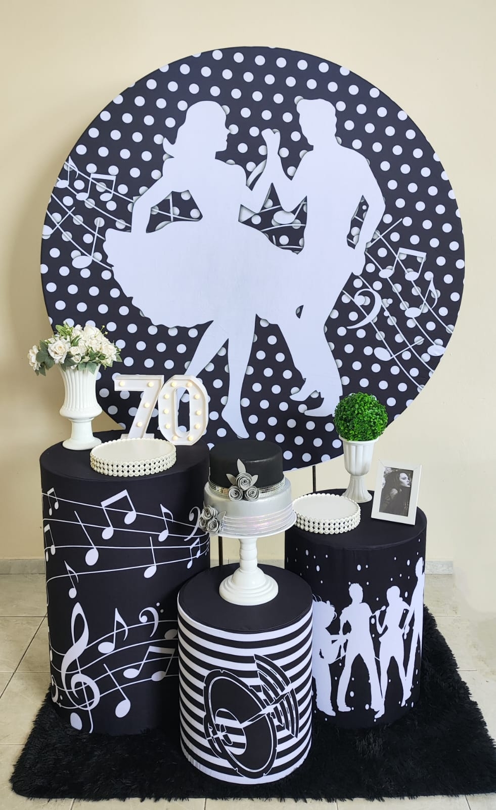  Anos 60 Masculino kit Prata 