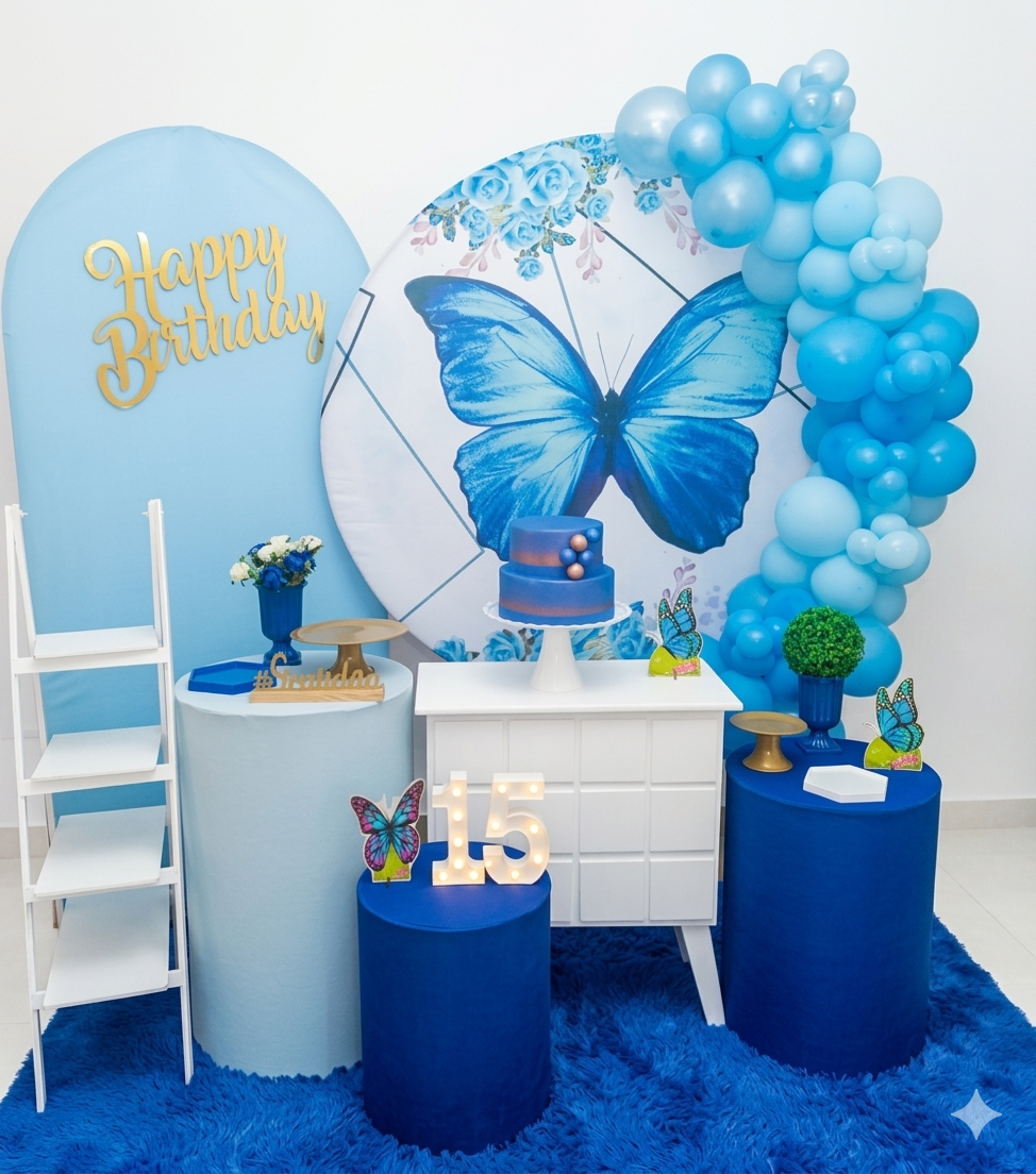 Borboleta Azul Kit Diamante III