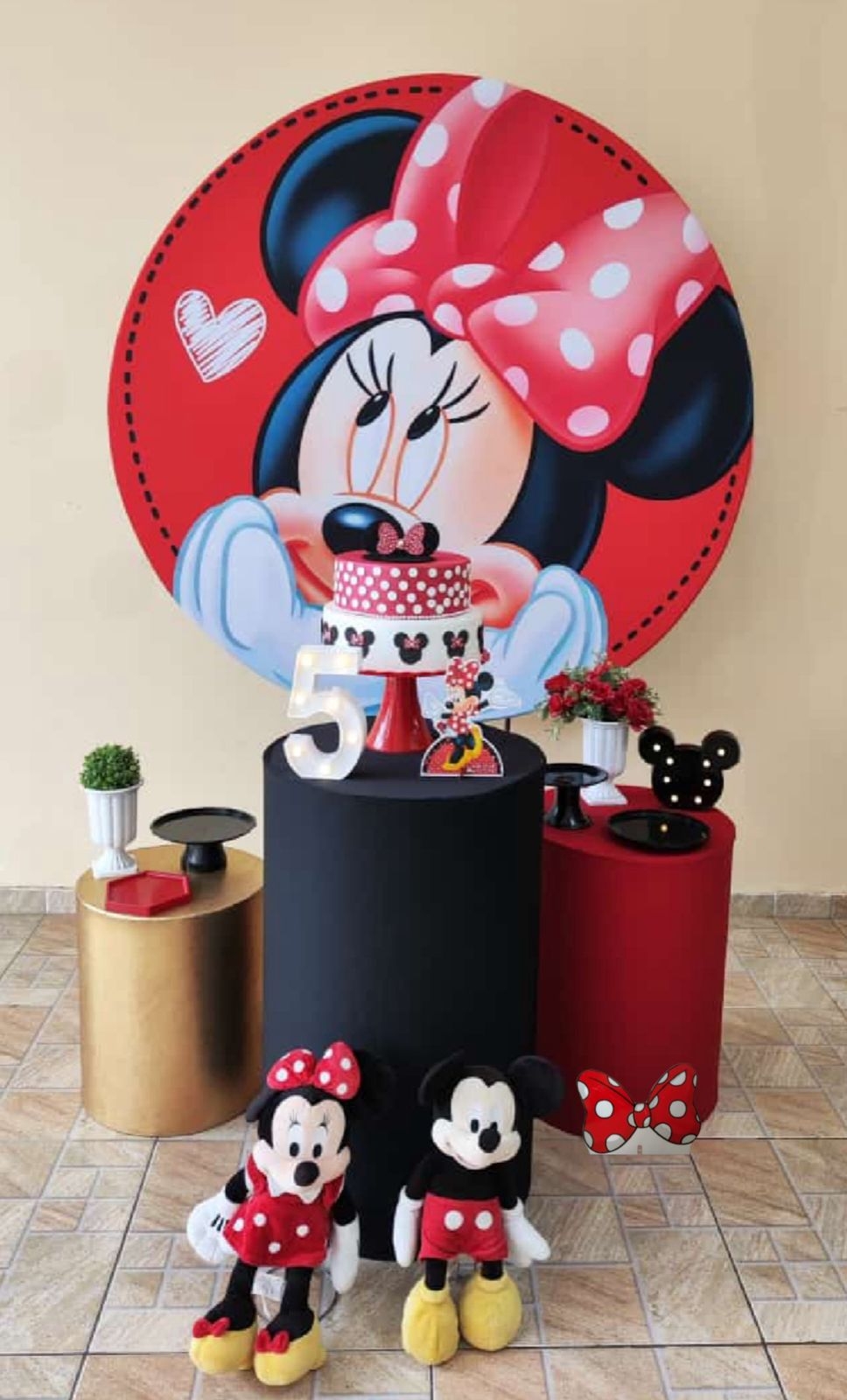 Minnie Vermelha Kit Prata