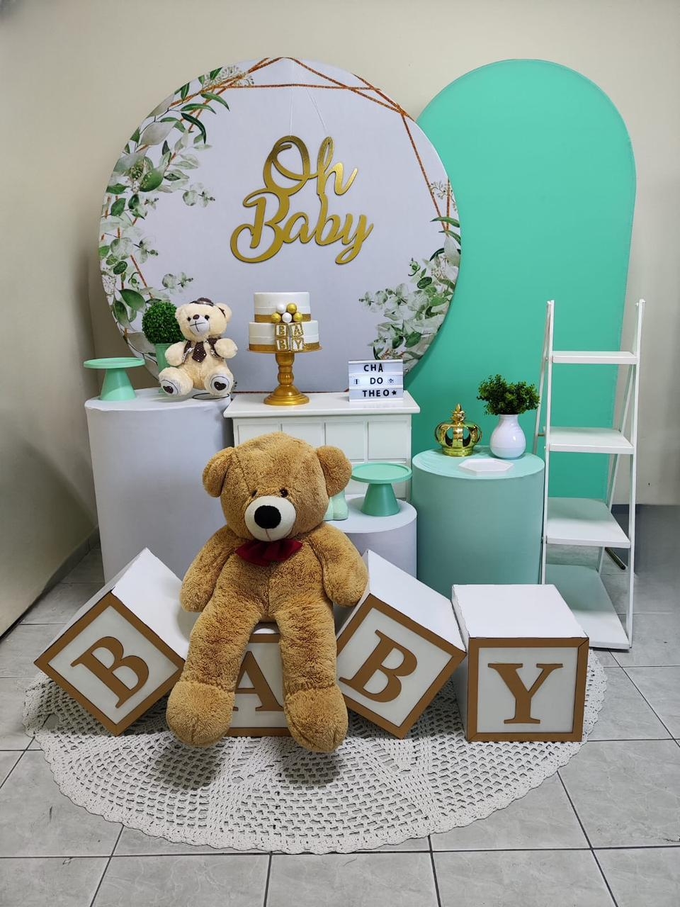 Chá de Bebê Verde Kit Diamante 