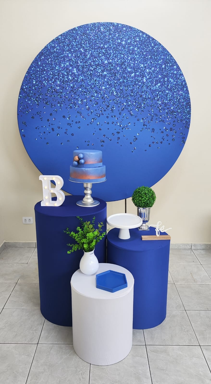 Azul com Glitter Masculino Kit Bronze II