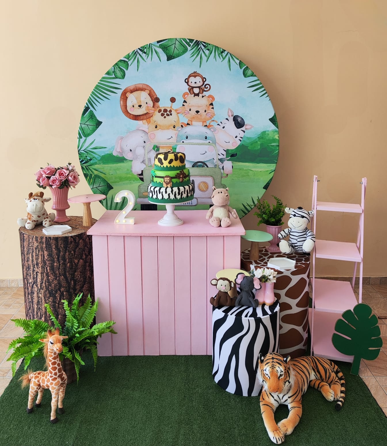 Safari Capa Verde Menina Kit Ouro 