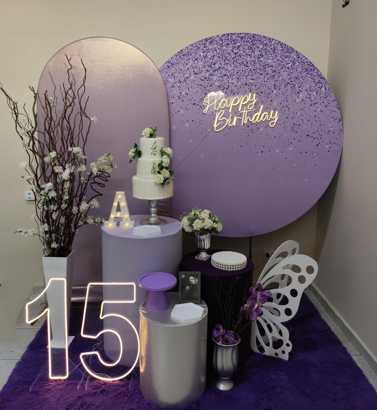 Glitter lilas Modelo 2 Kit Platino
